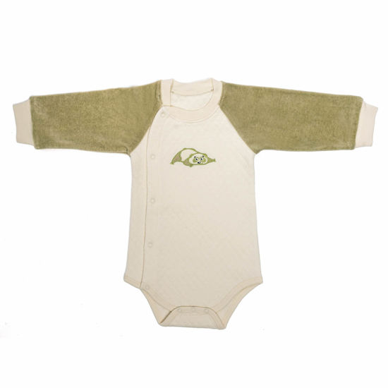 Pamboo Organic Body neonato manica lunga cotone bio panna