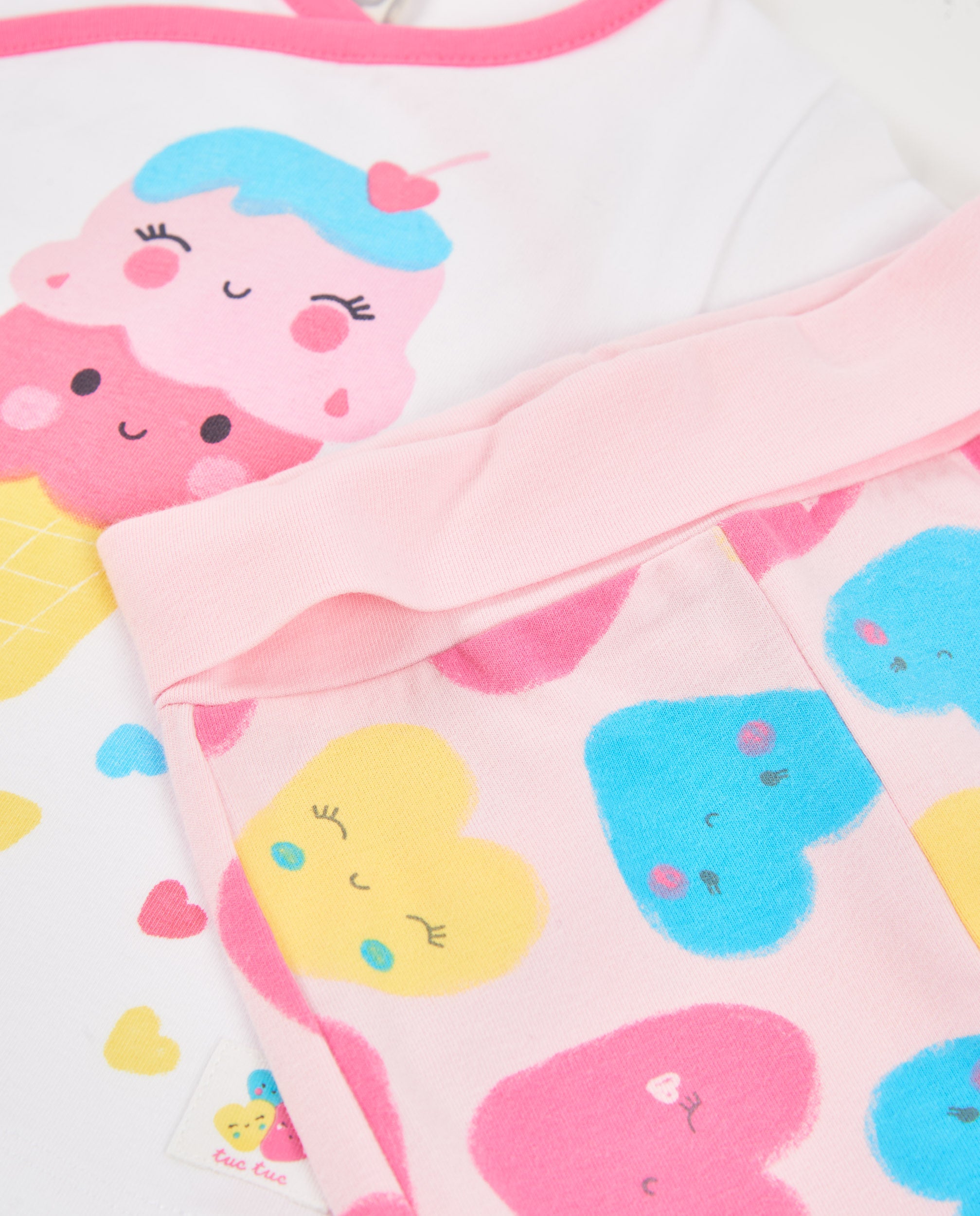 TucTuc Tutine Pagliaccetto Maglia Rosa Stampa Gelato