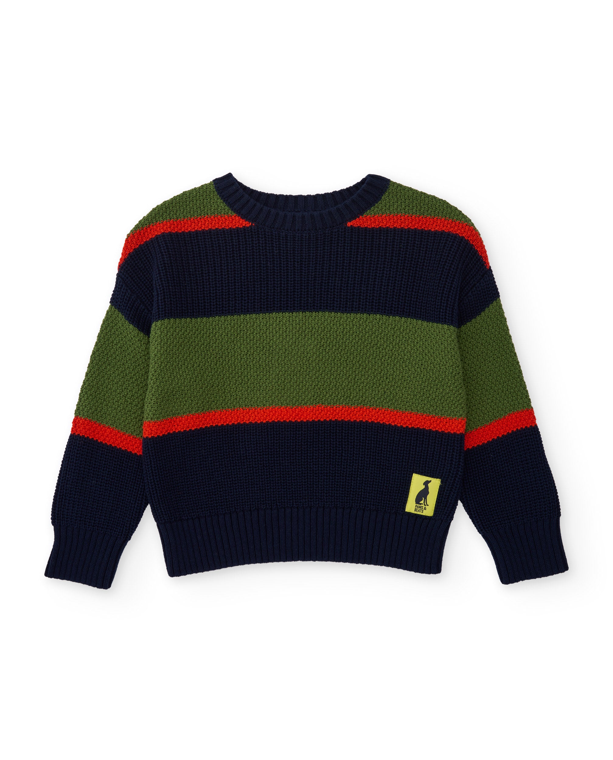 TucTuc Maglioni Tricot Righe Blu Navy Bambino Girocollo