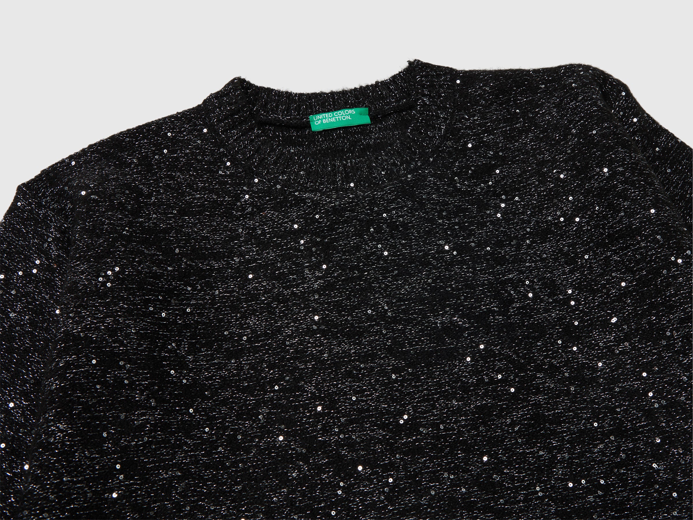 United Colors of Benetton Sweater maglione lana lurex girocollo