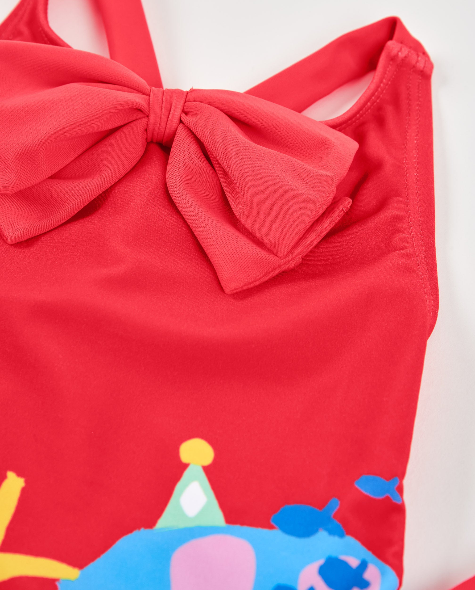 TucTuc Costumi Da Bagno Costume Bimba Rosso con Fiocco