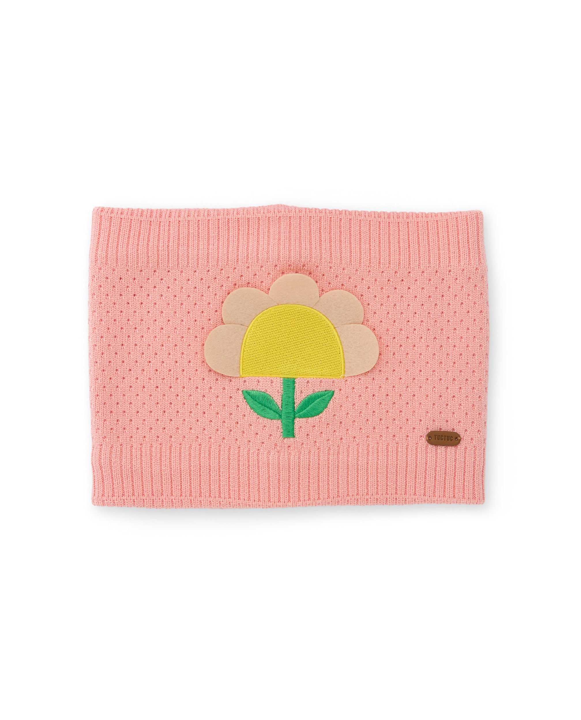 TucTuc Accessori Scaldacollo Bimba Rosa Chiaro Fiore