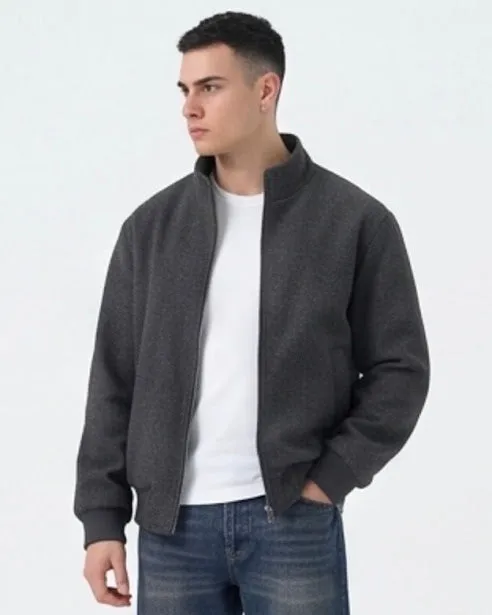Sottosopra ANGA7769 Giubbino Uomo Collo Coreana Nero