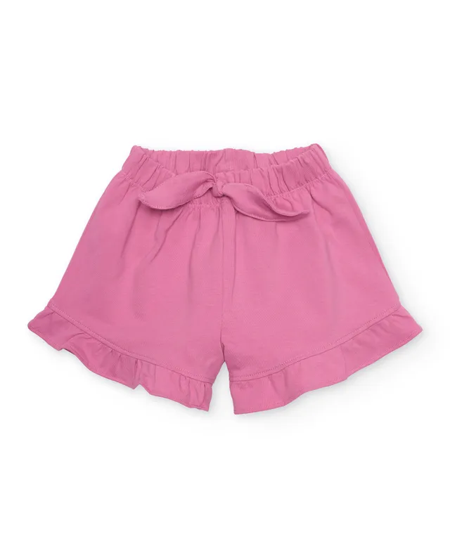 TucTuc Bermuda Short Maglia Bambina Rosa Volant Fiocco