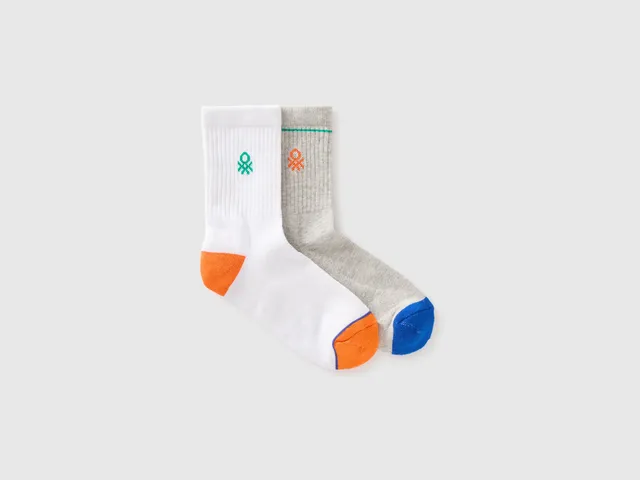 United Colors of Benetton set 2 paia calzini lunghi spugna cotone
