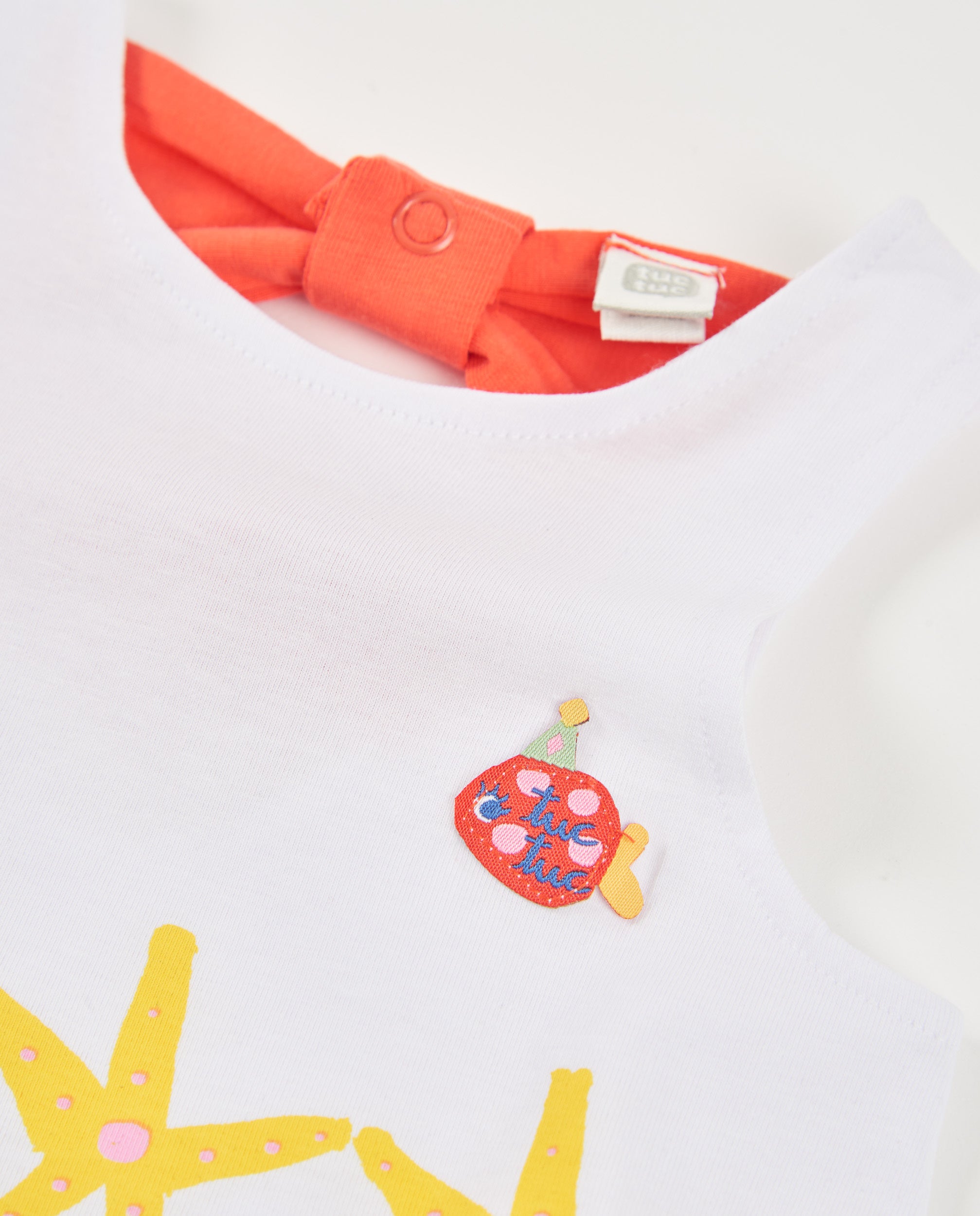 TucTuc Vestiti vestito bambina bianco fiocco mare