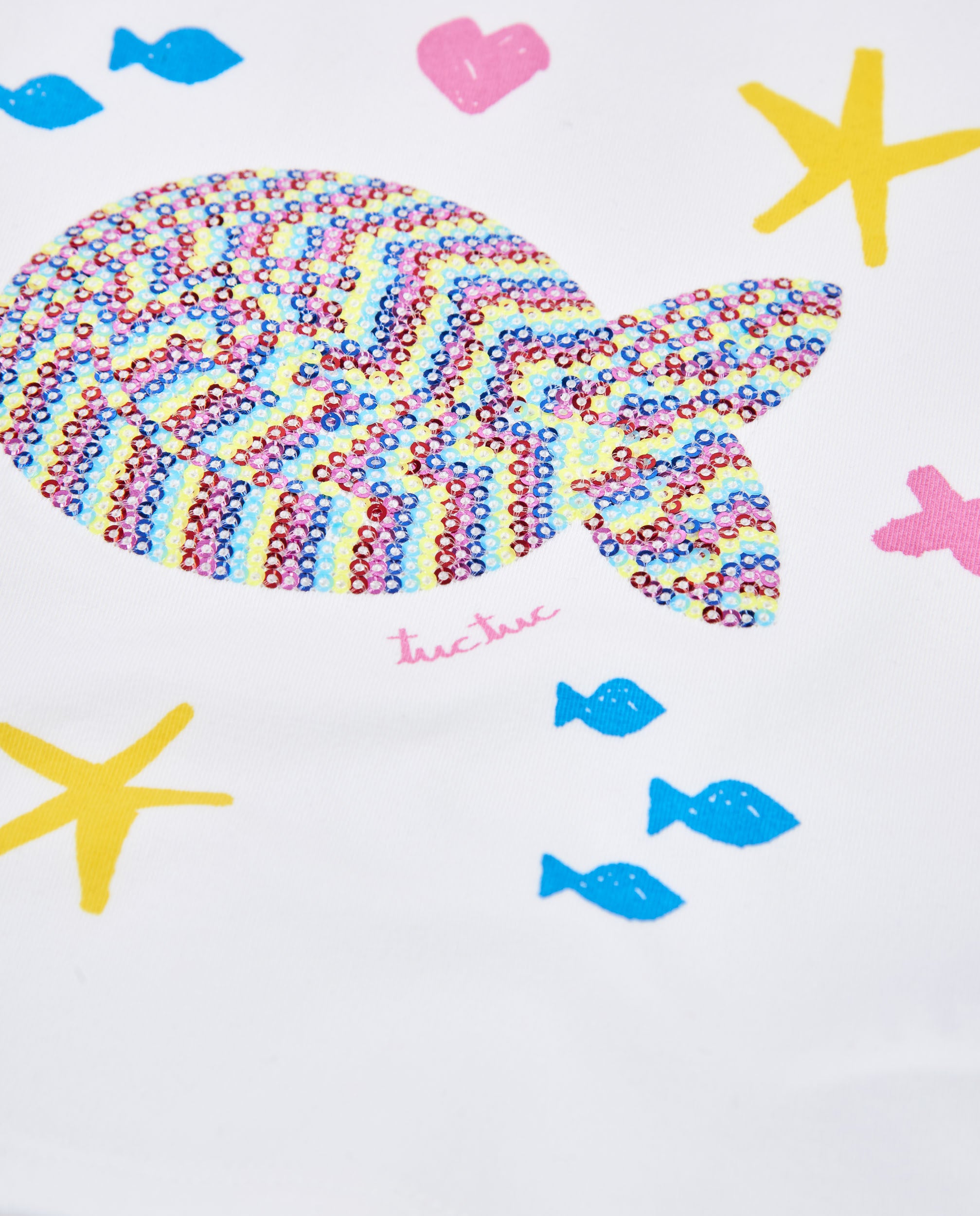 TucTuc Magliette t-shirt pesce maglia bianca