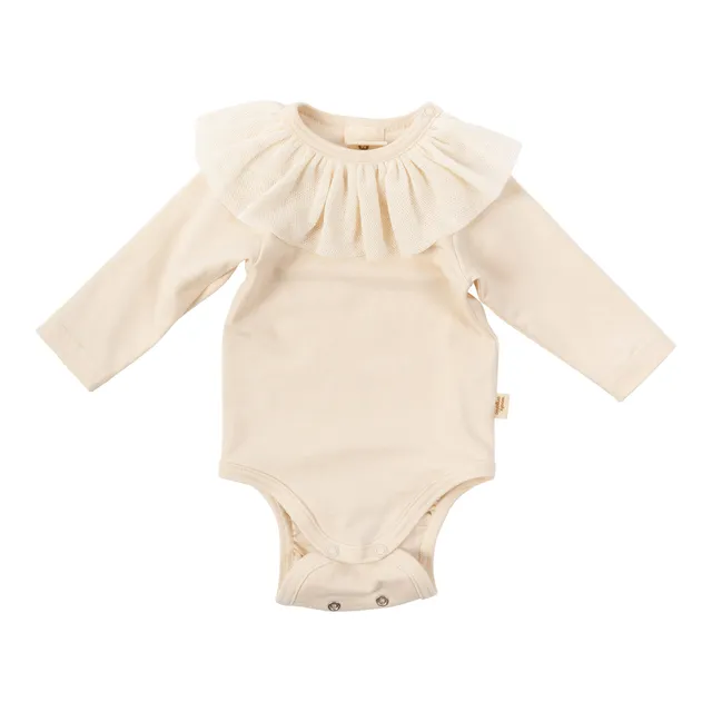 Woolly Organic Jersey Babysuit Tulle body neonata cotone