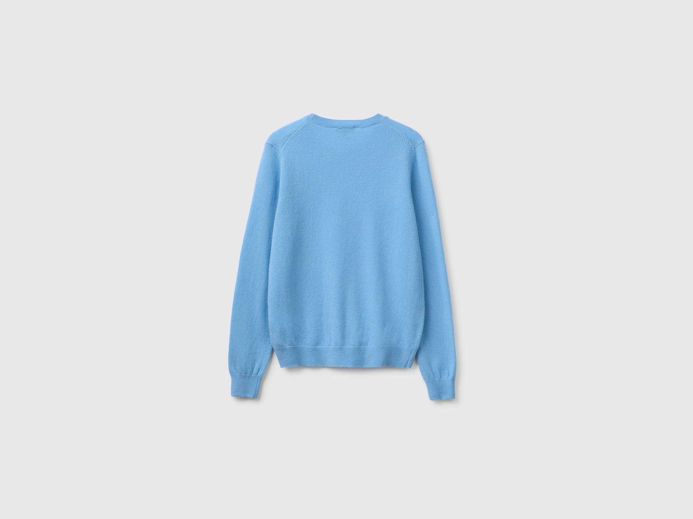 United Colors of Benetton Maglione Merino Maglia M Azzurro Lana