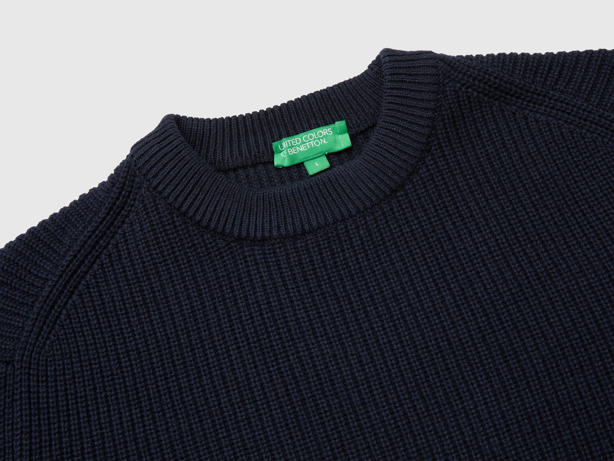 United Colors of Benetton Maglione Girocollo Misto Lana Cotone Uomo
