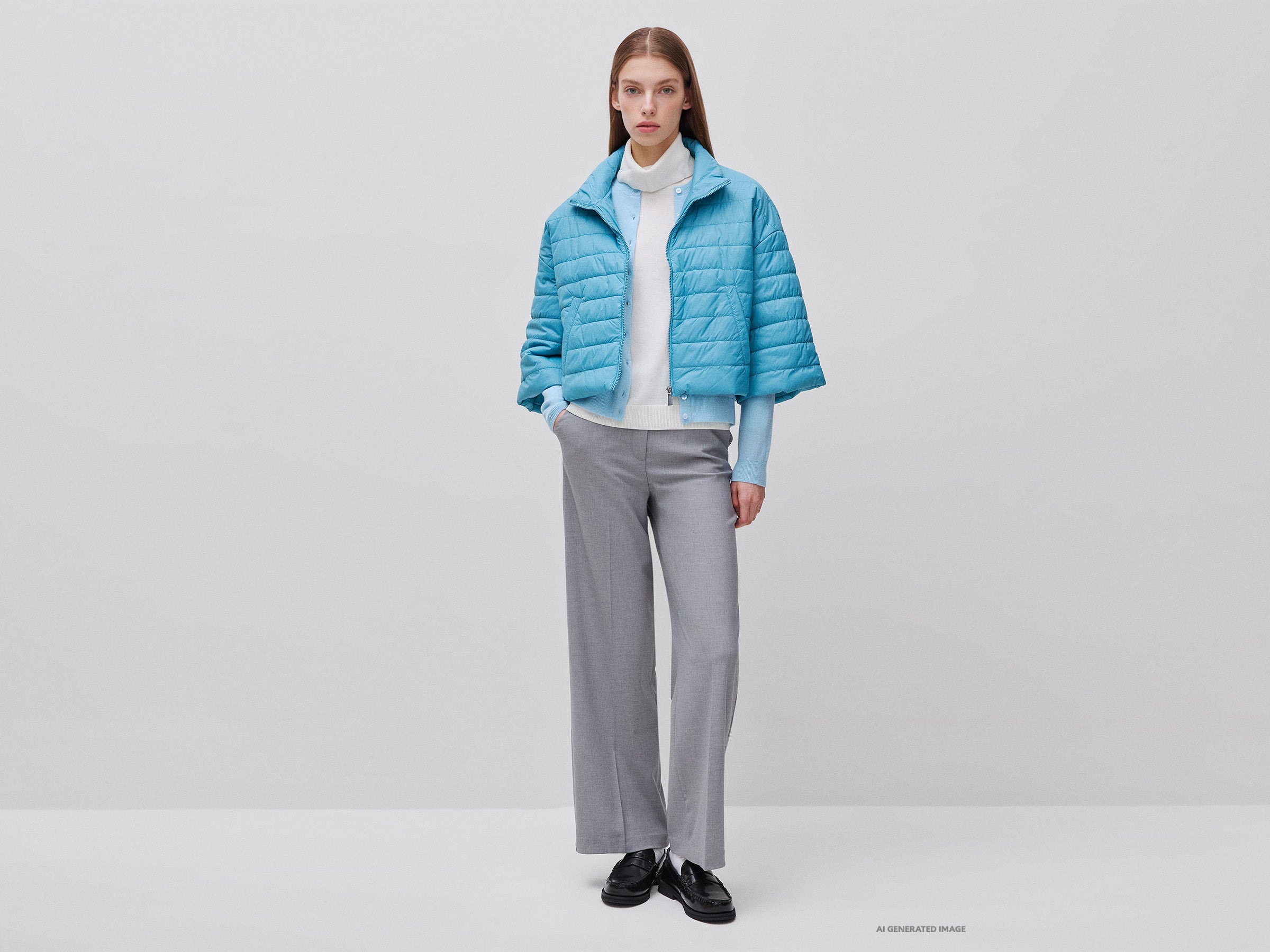United Colors of Benetton 2TWDDN09O piumino leggero nylon maniche 3/4