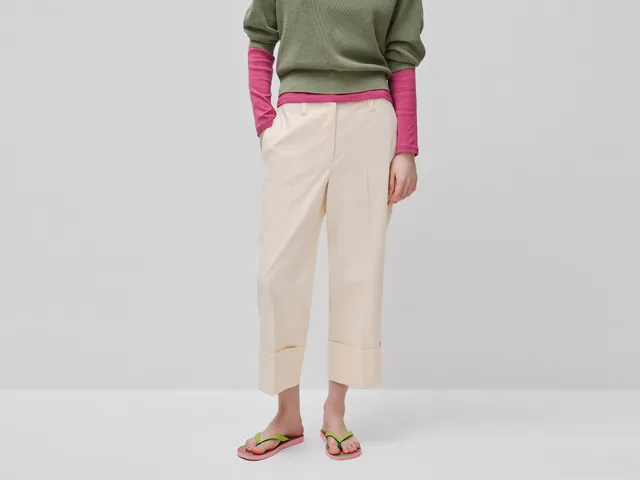 United Colors of Benetton Trousers Pantaloni Risvolto taglia 40 cotone