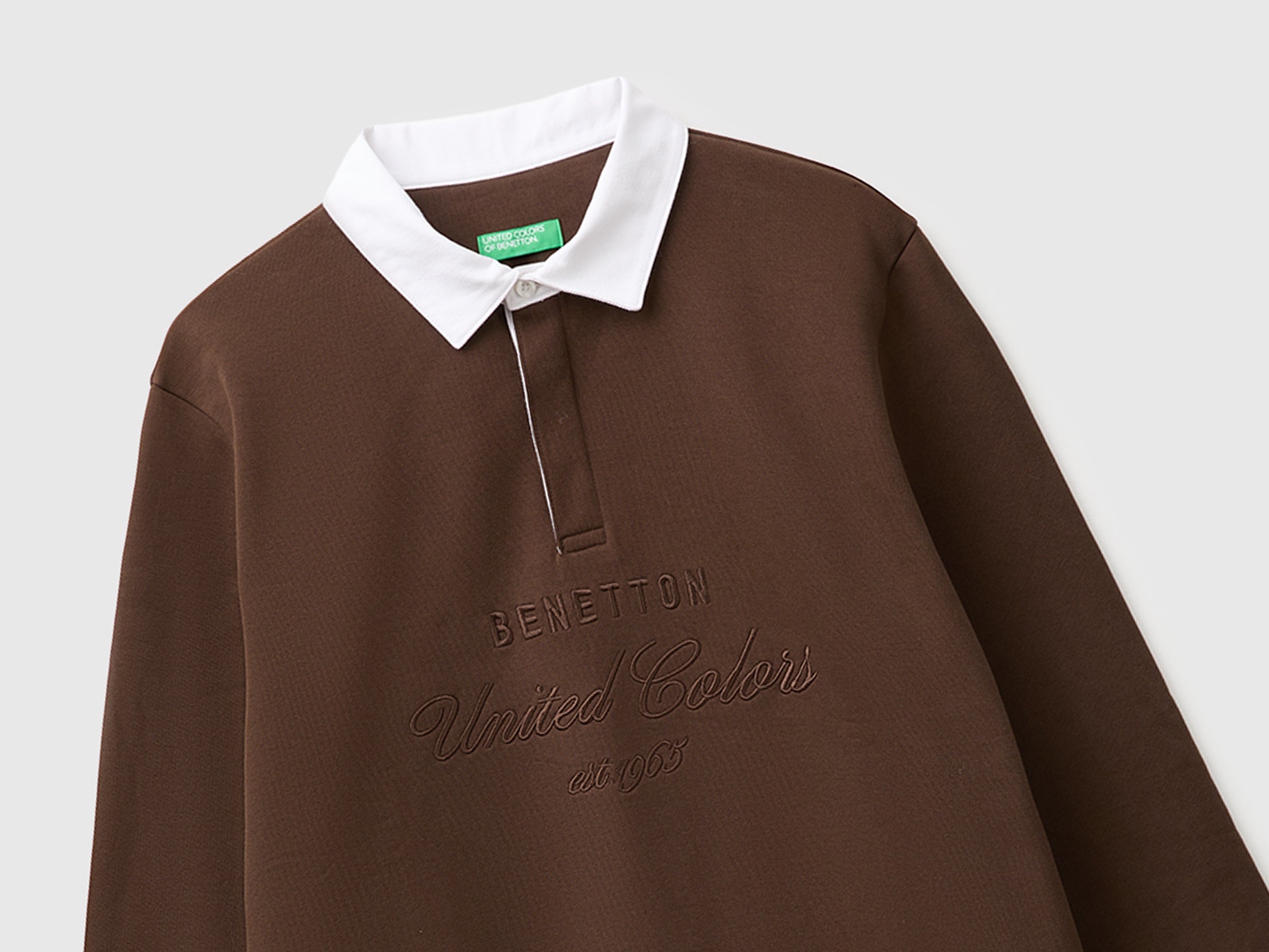 United Colors of Benetton Felpa Polo Cotone Ricamata Logo