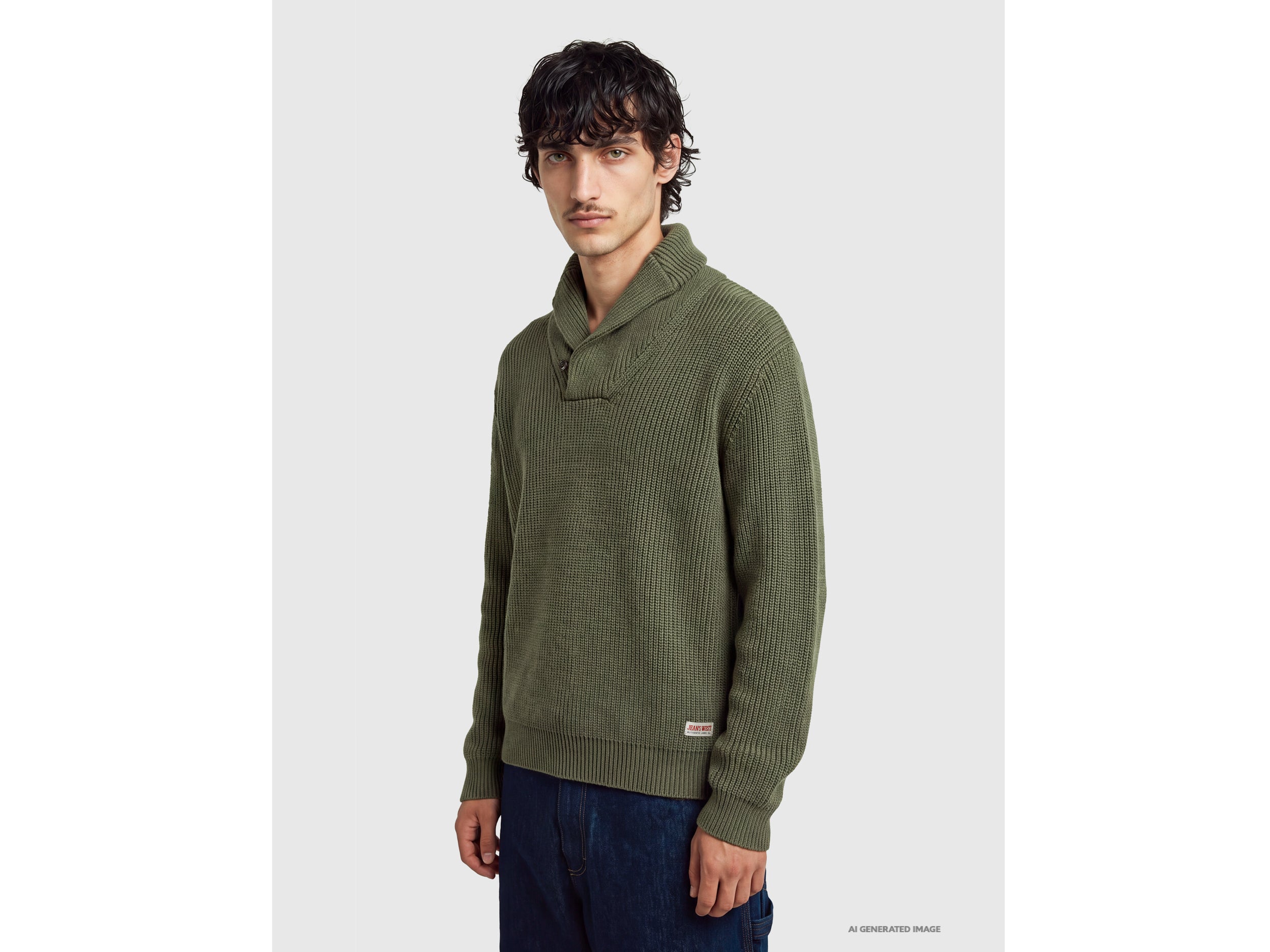 United Colors of Benetton Sweaters Maglione lana collo scialle M