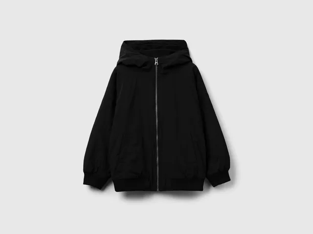 United Colors of Benetton giacca nylon cappuccio pile M