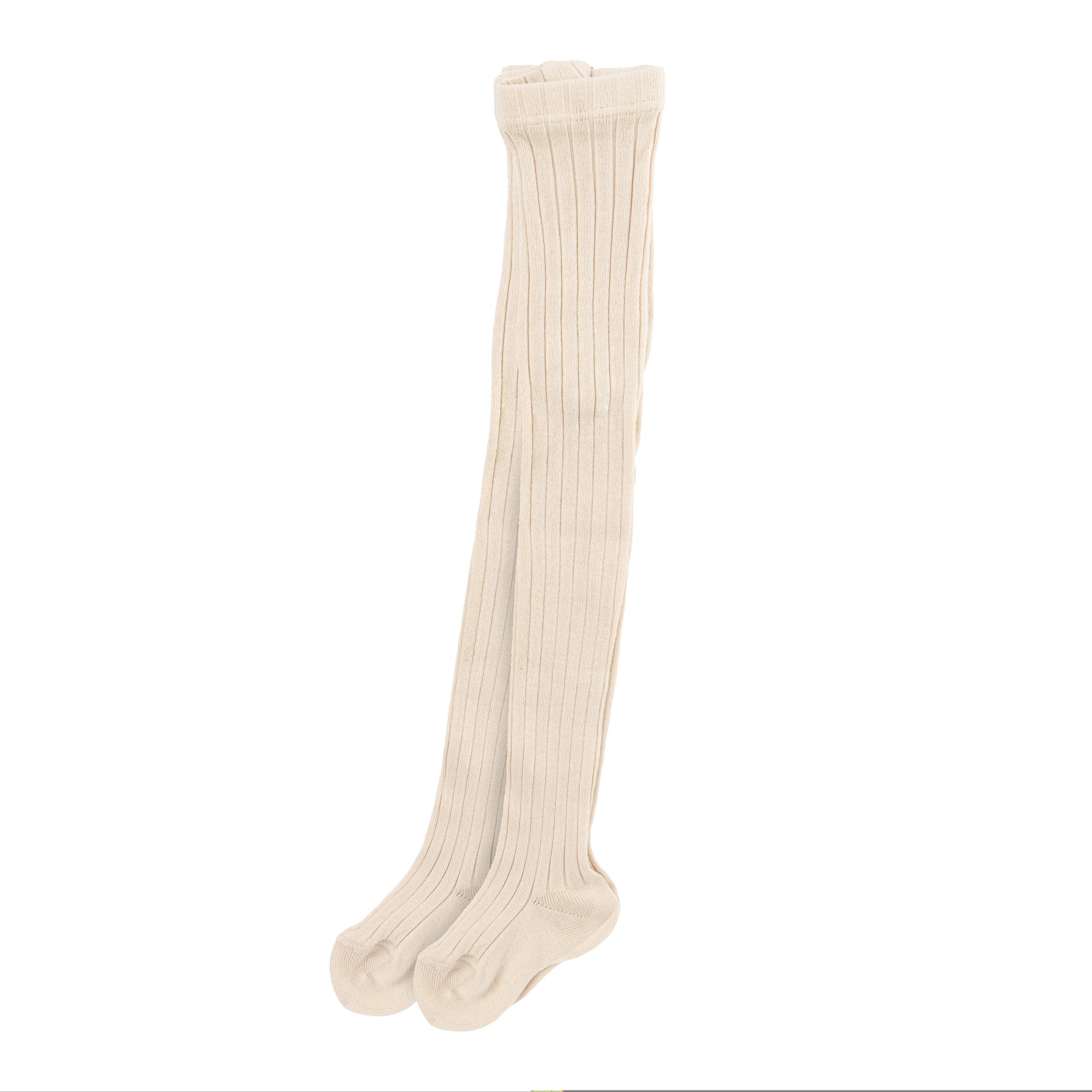 Woolly Organic Basic Rib Tights collant bimba cotone