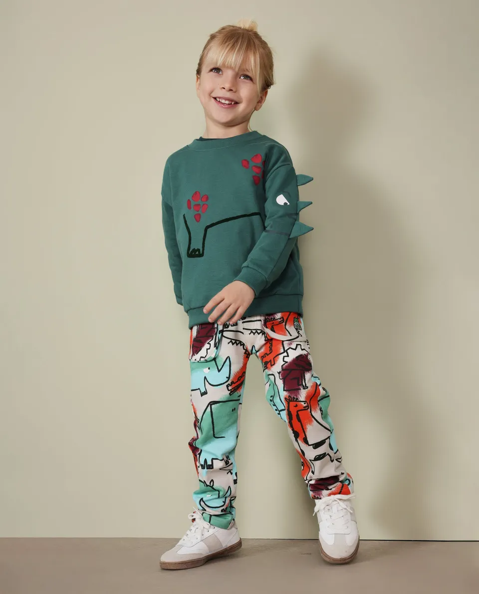 TucTuc Pantaloni Felpa Savana Pantaloni Crudo Vita Elastica