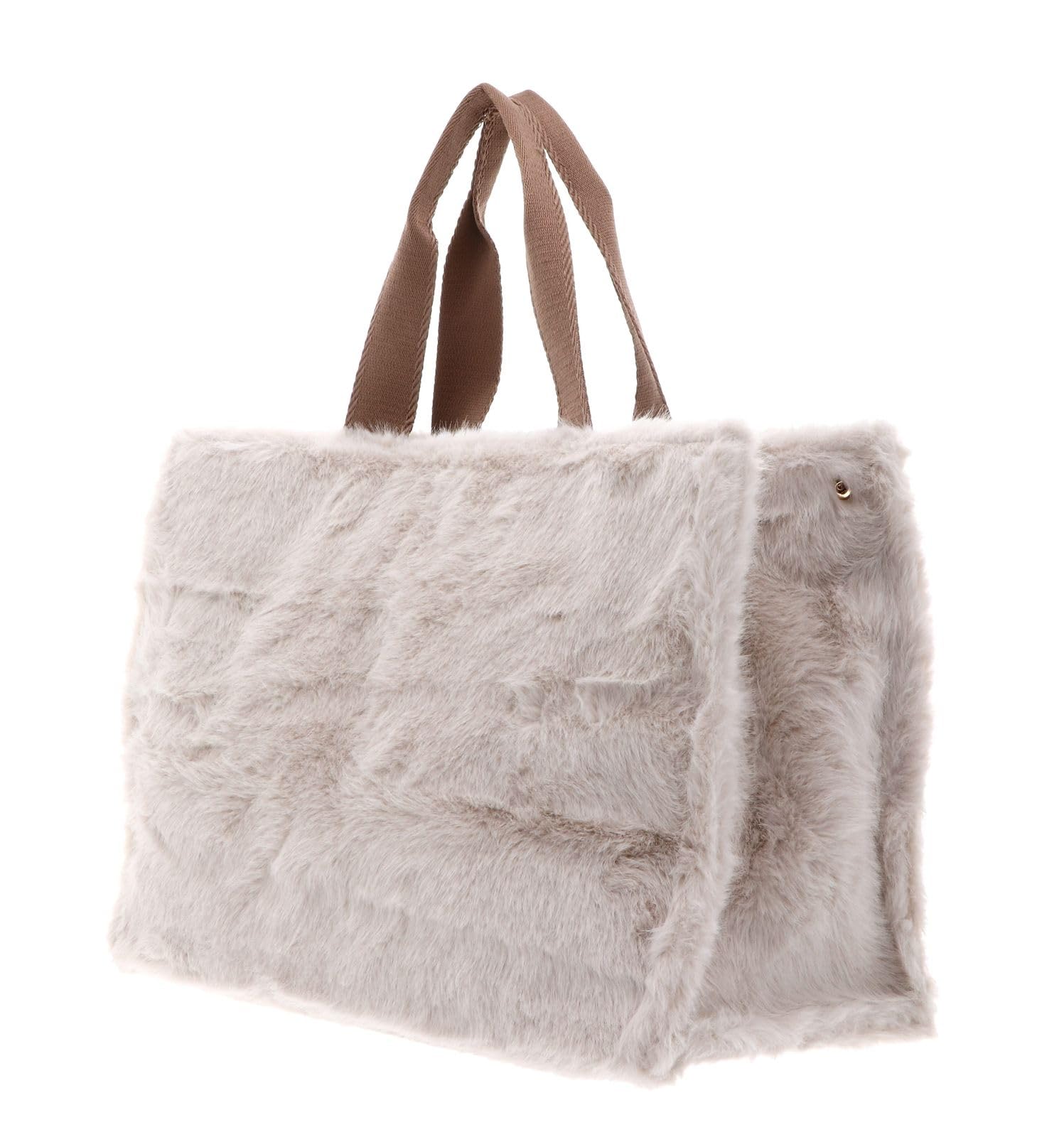 Liu Jo Borse Fake Fur Tote shopper Burro avorio