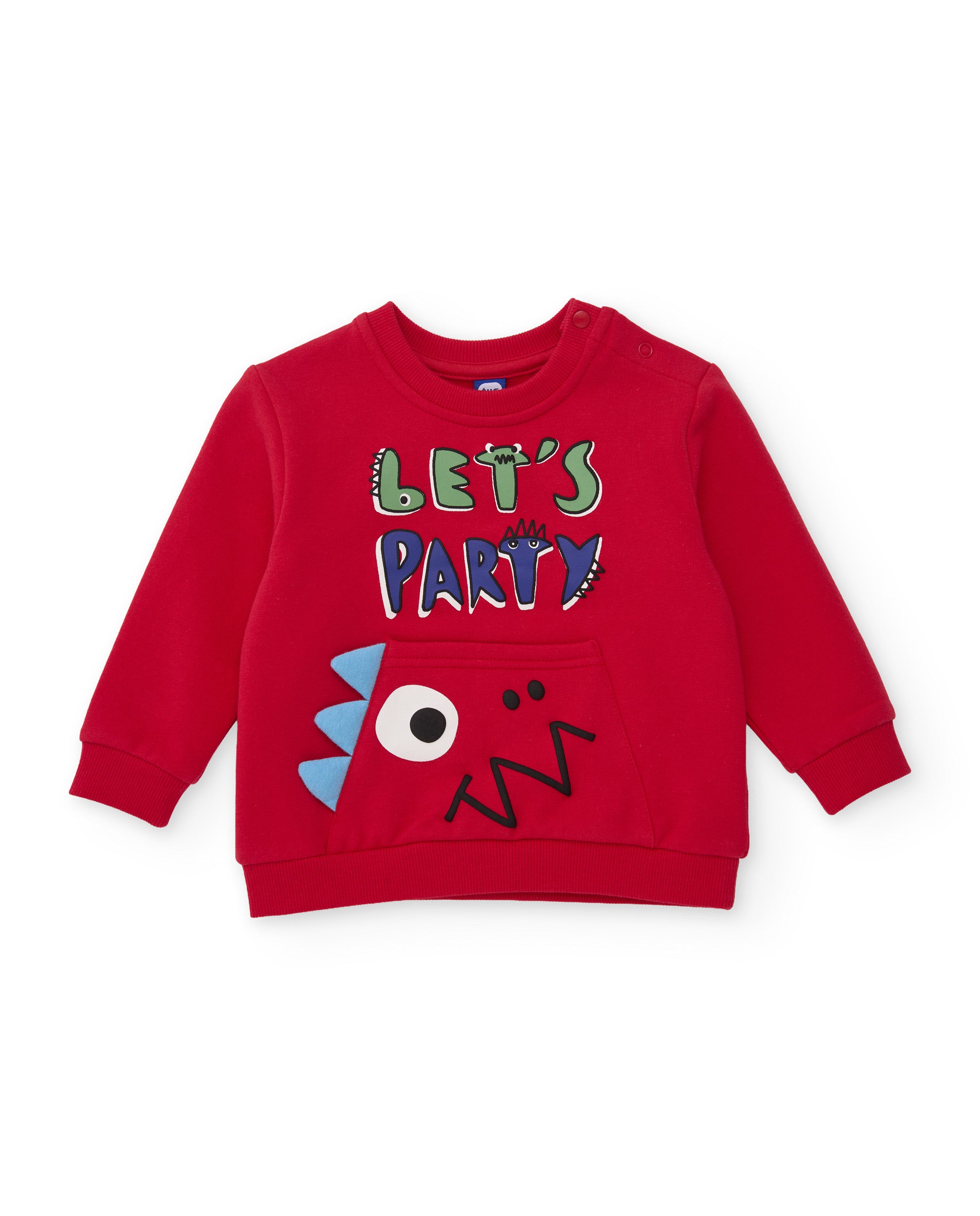 TucTuc Felpe Bambino Rosso in Felpa con Scritta