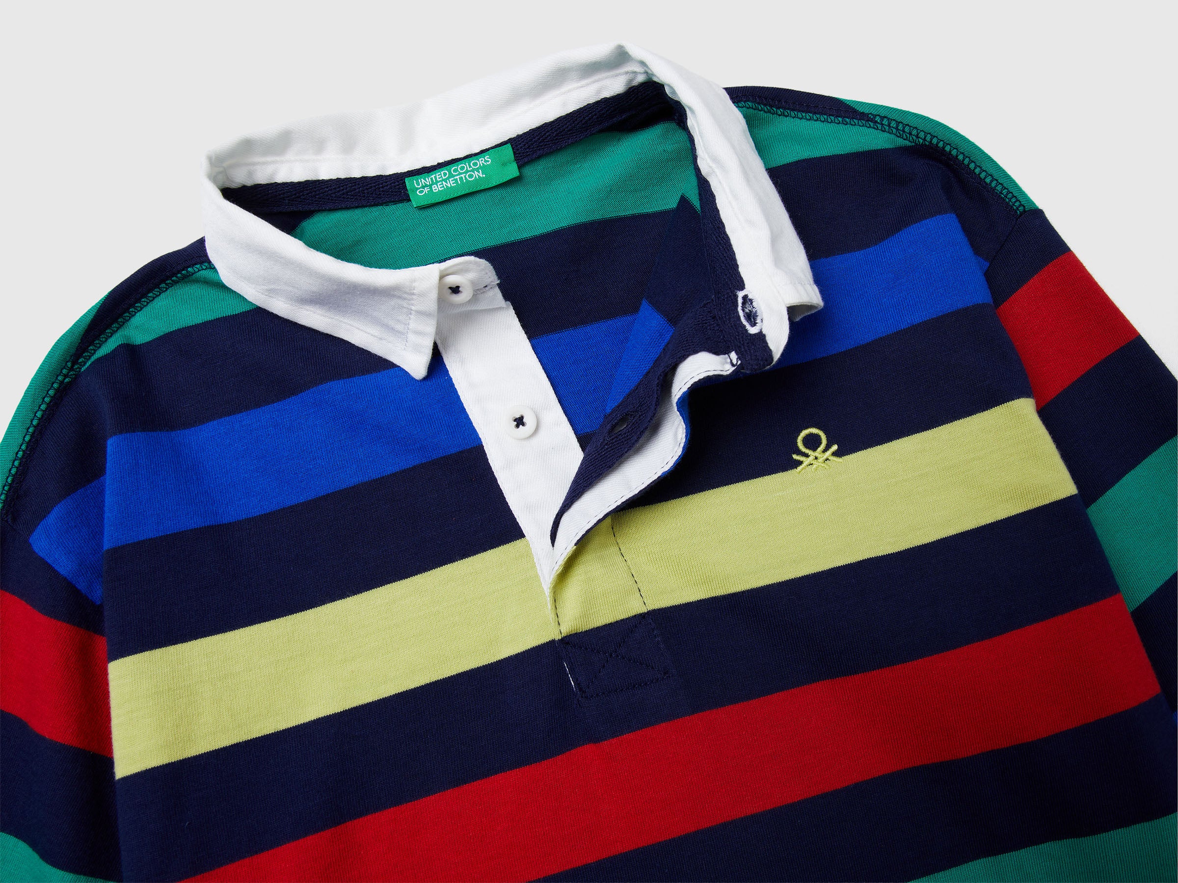 United Colors of Benetton Polos Polo a righe cotone manica lunga