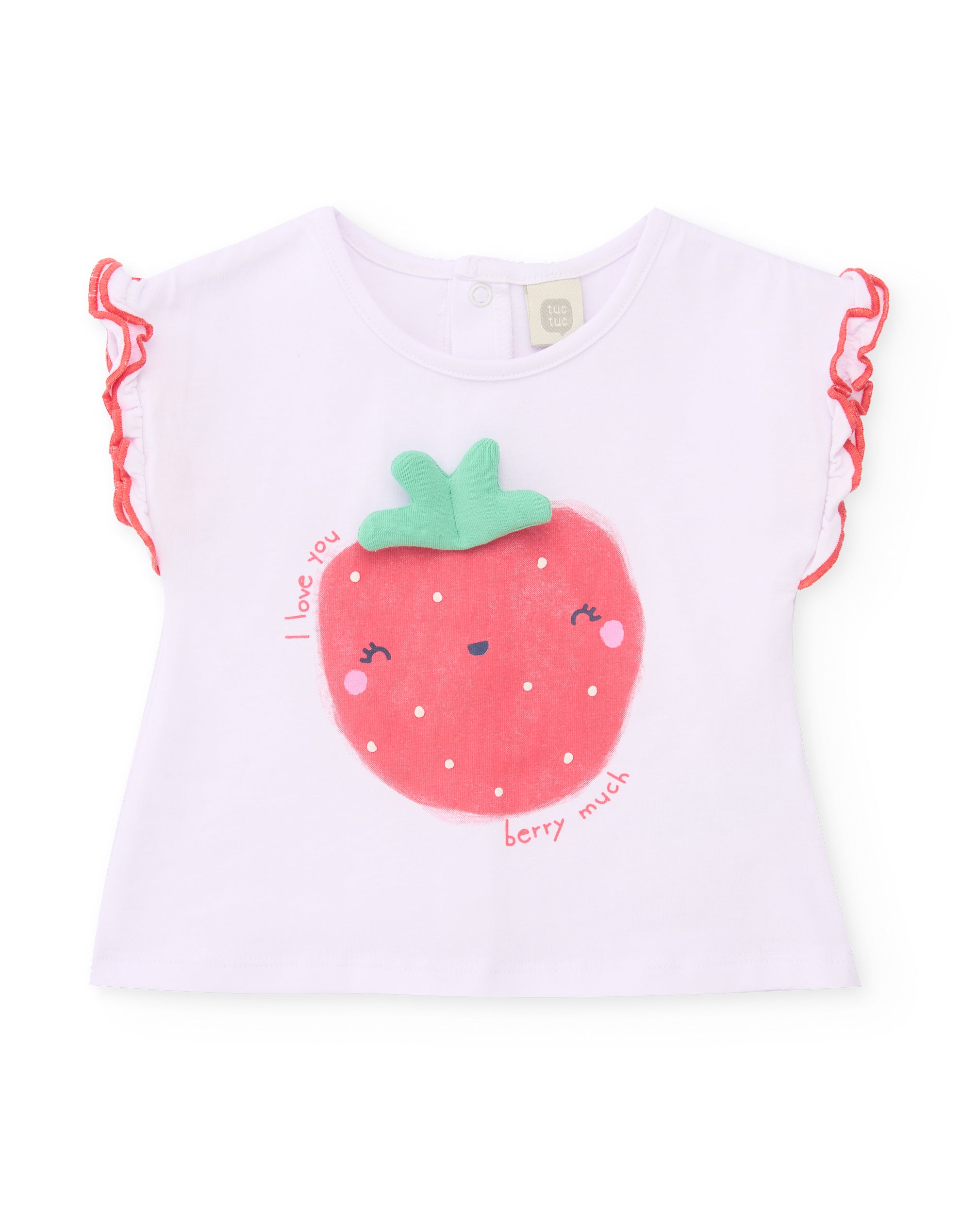 TucTuc Completi Set Neonato Bianco Cotone Fragola