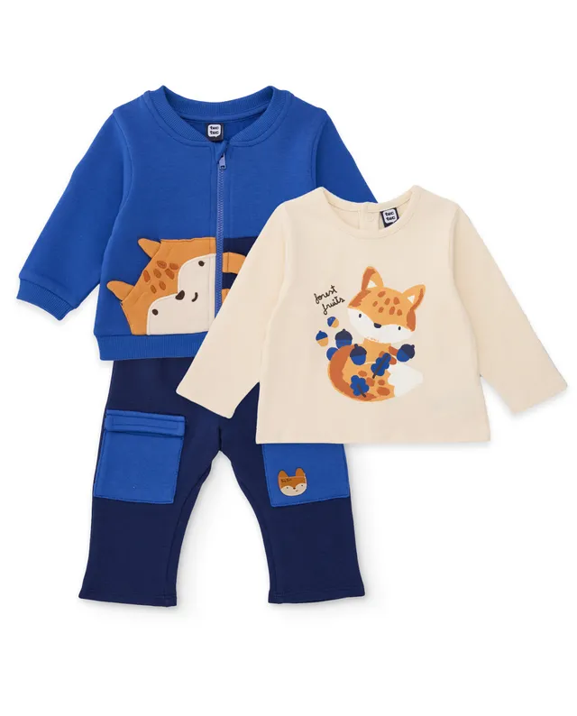 TucTuc Completi Tuta Neonato Blu 3 Pezzi Volpe