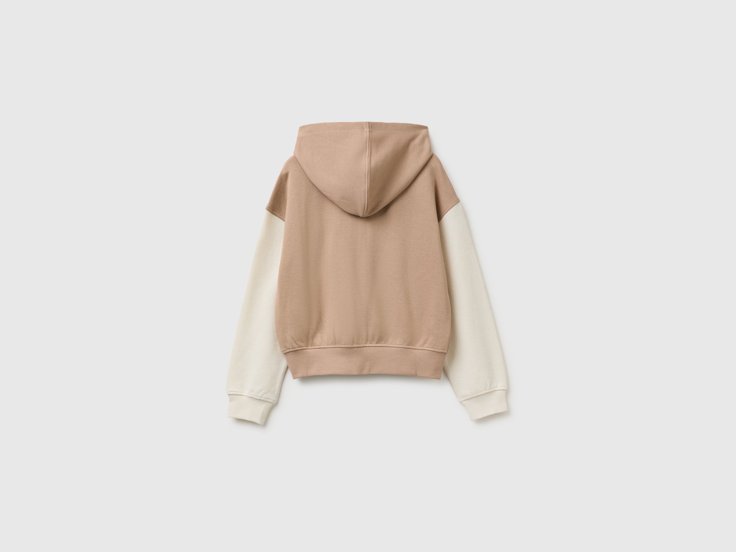 United Colors of Benetton felpa cappuccio cotone ricamo