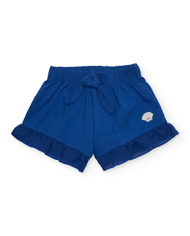 TucTuc Bermuda Short Bambina Navy con Volant