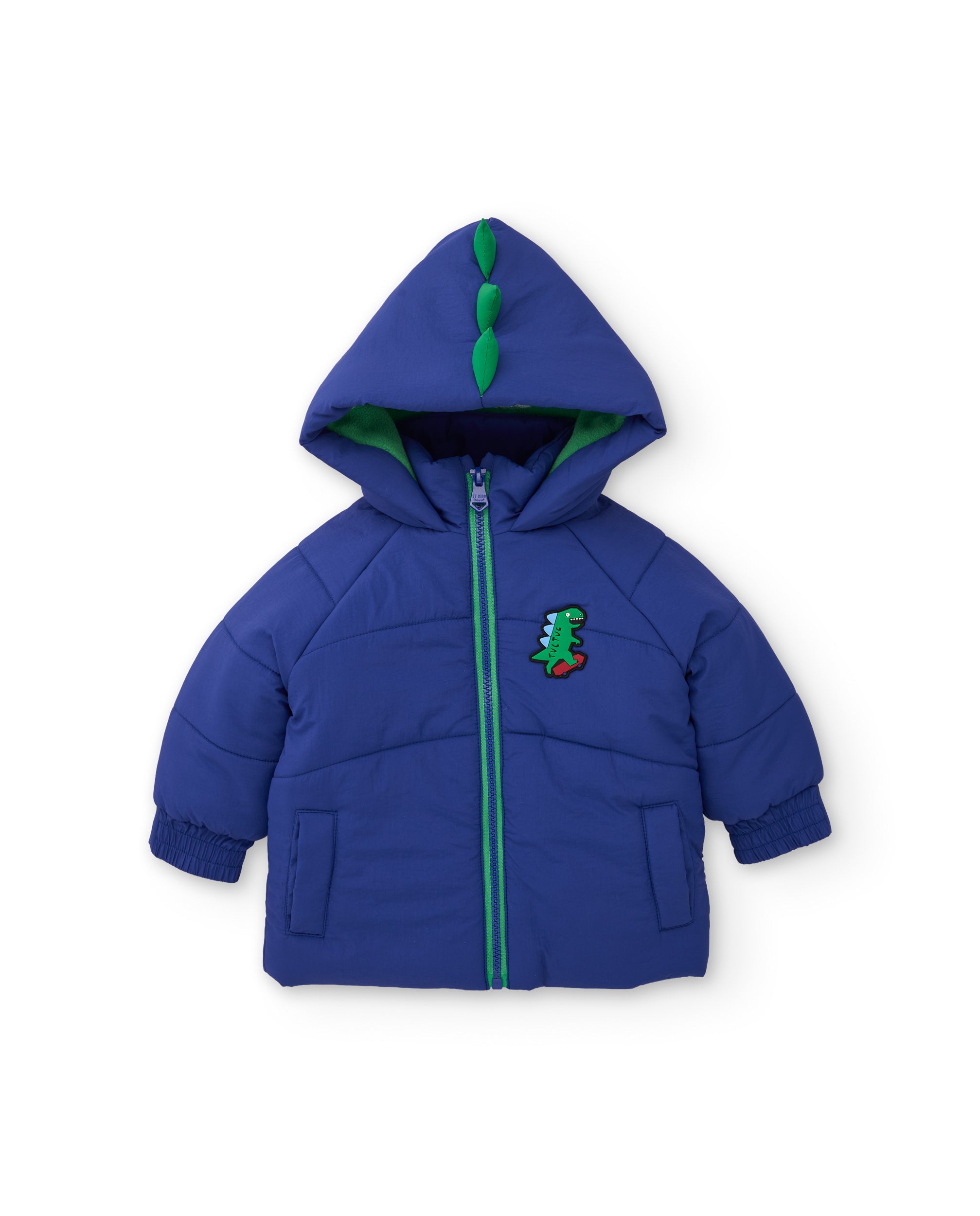 TucTuc Cappotto imbottito bambino blu con dinosauro