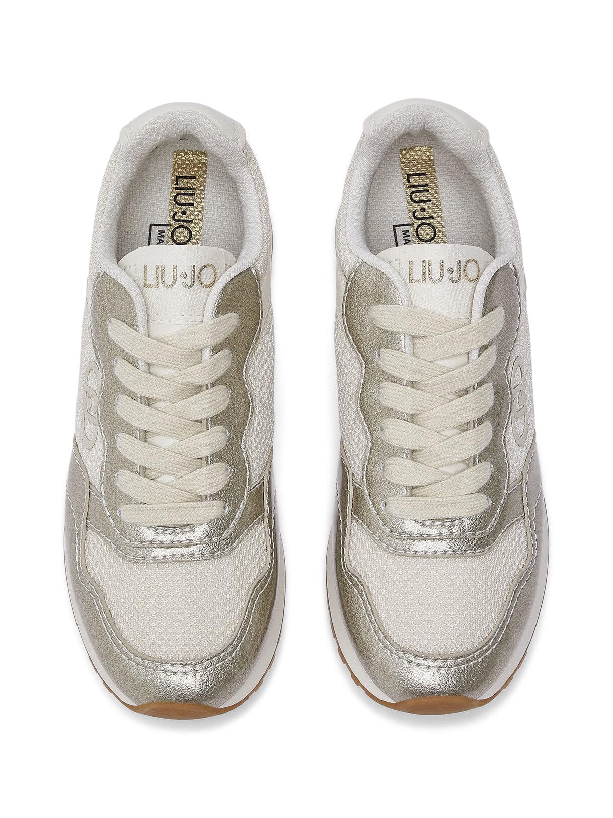Liu Jo Sneakers Bianche 35 Mesh Glossy con Monogram