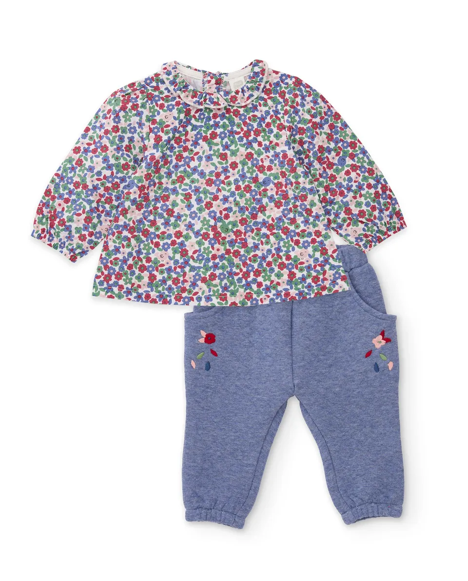 TucTuc Completi completo floreale neonata multicolor 0-1M