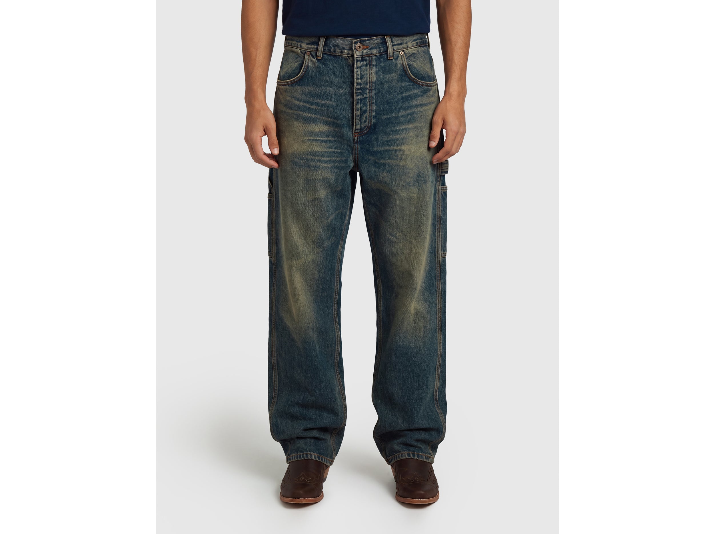 United Colors of Benetton Jeans Carpenter Vintage Taglia 30