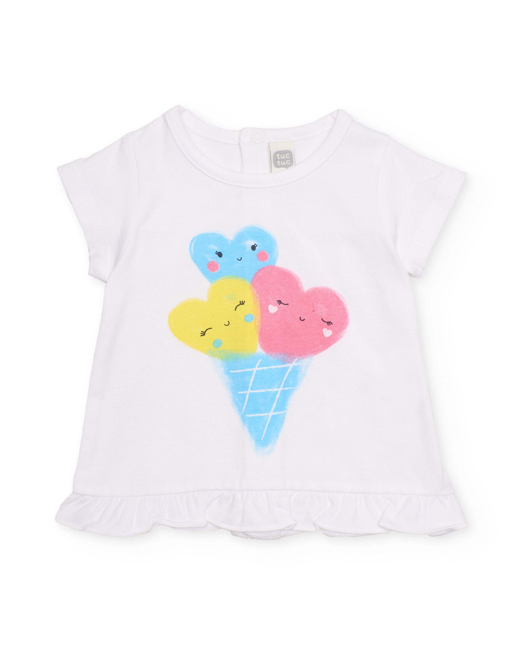 TucTuc Completi completo neonata rosa 3 pezzi cuori