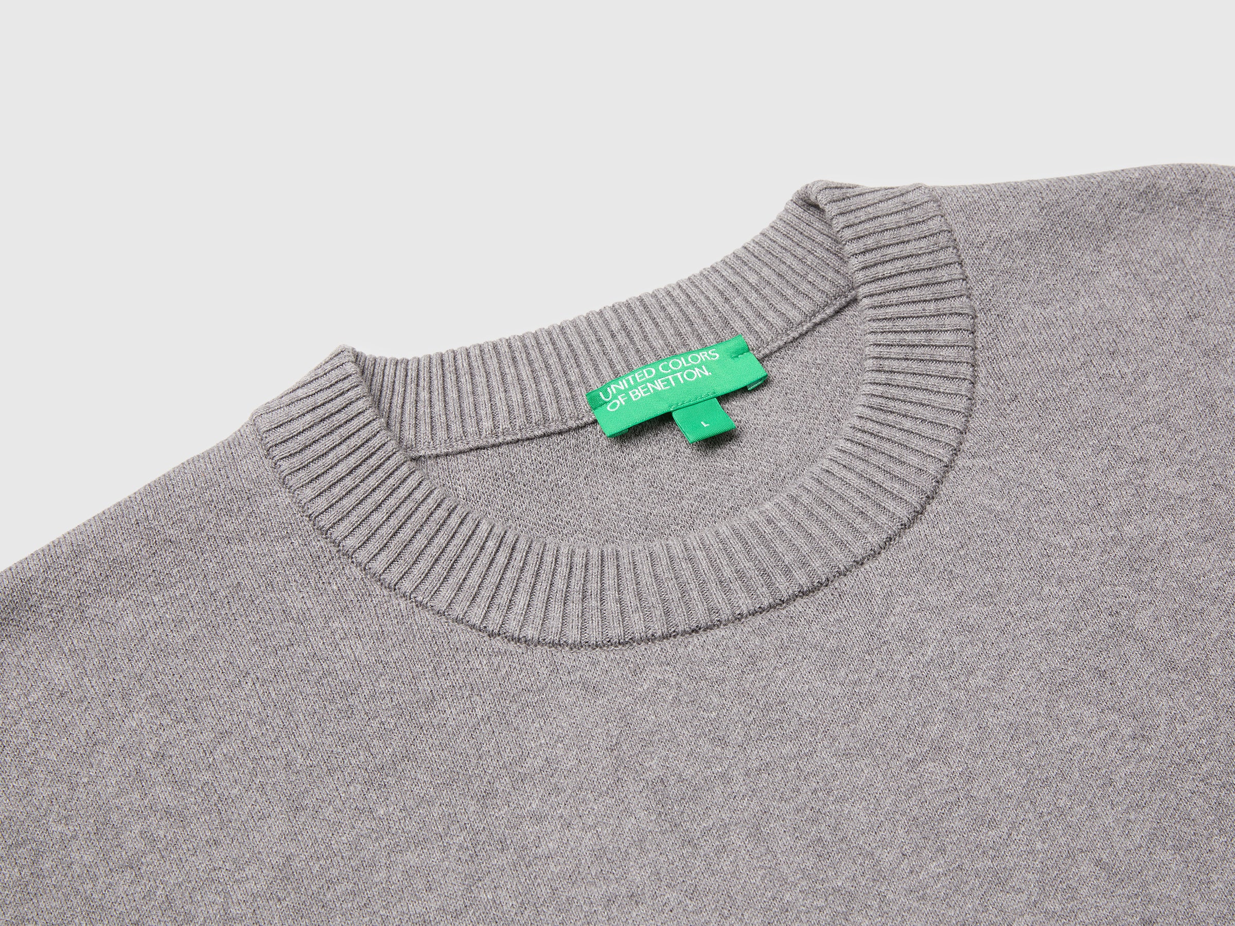 United Colors of Benetton Maglia Cotone Logo Girocollo Relaxed S