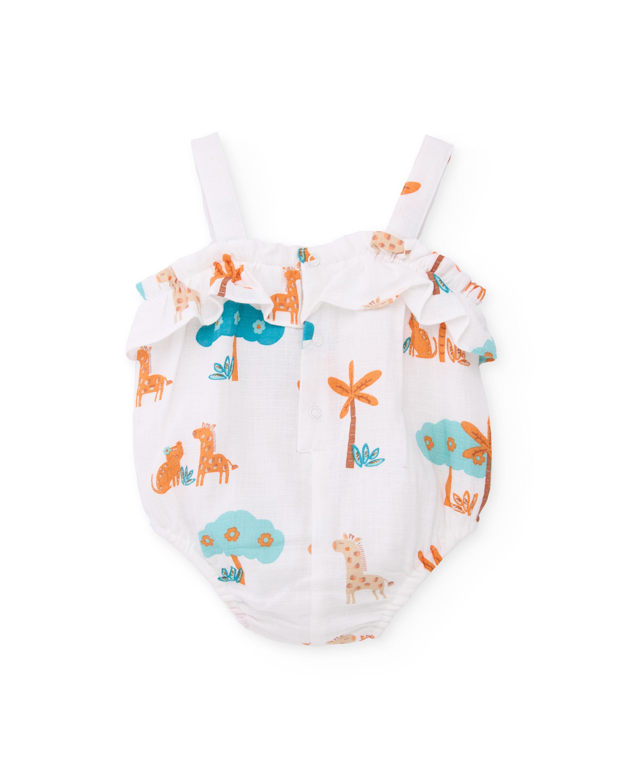 TucTuc Tutine salopette neonato bianco stampa giraffe