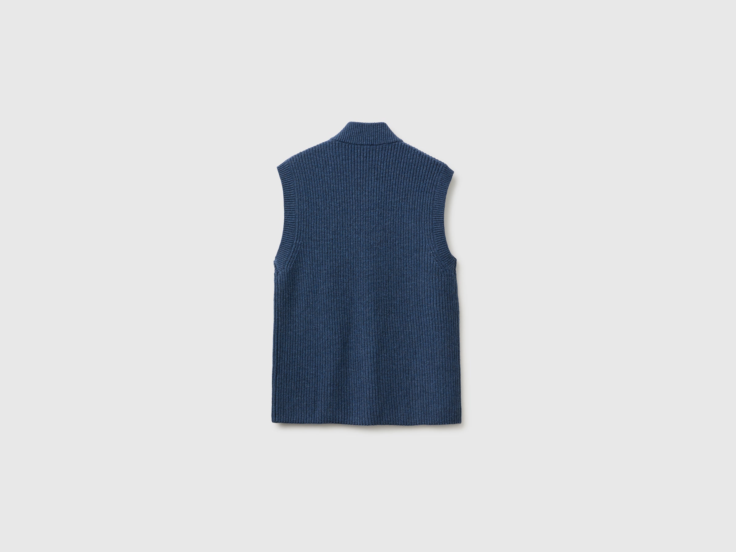 Benetton gilet maglia misto lana bottoni taglia M