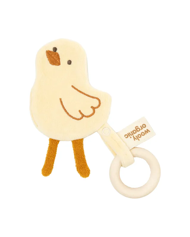 Woolly Organic Crinkly Chick peluche pulcino cotone organico