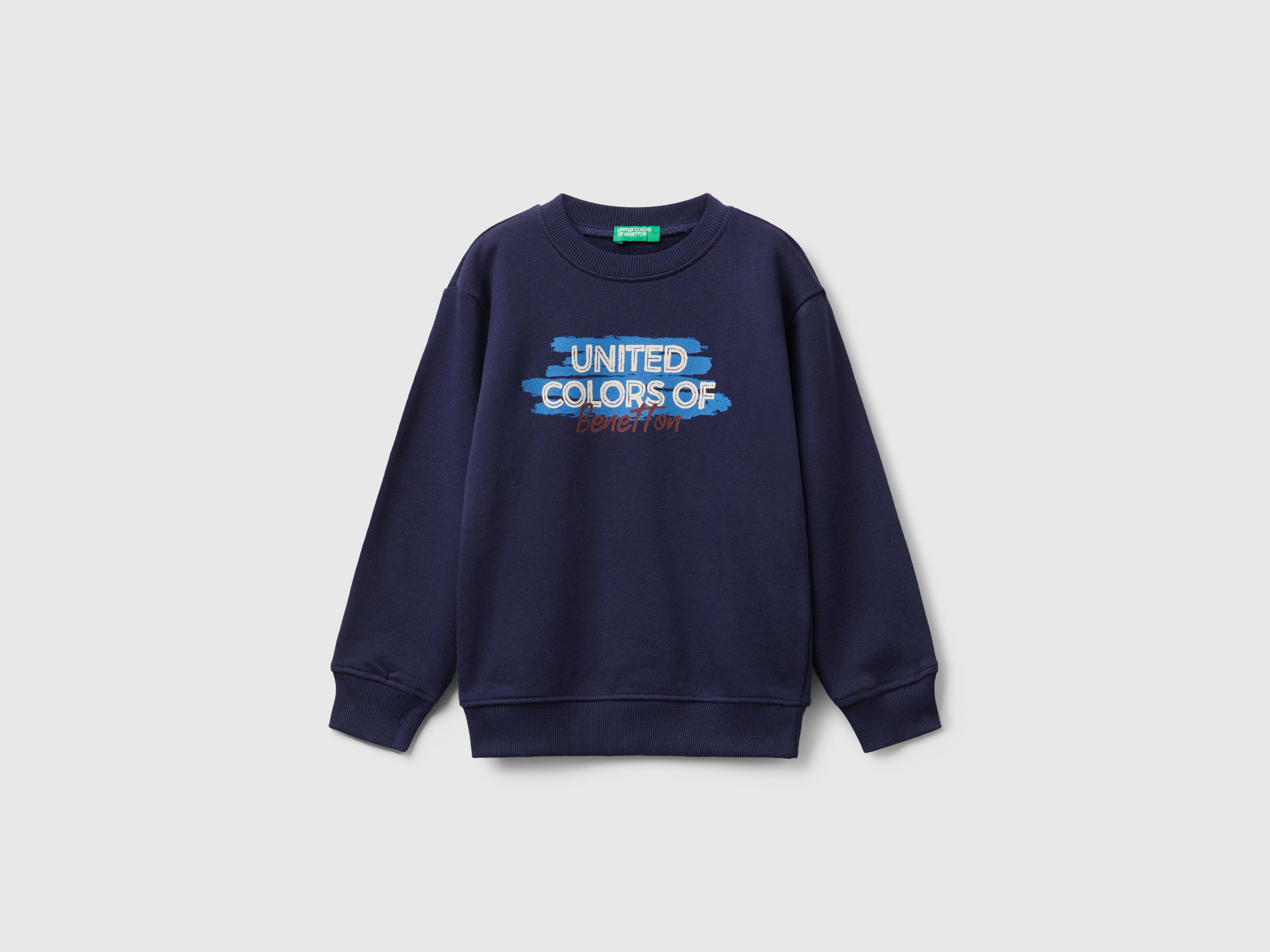 United Colors of Benetton Felpa Girocollo Stampa Cotone Bio Taglia 82
