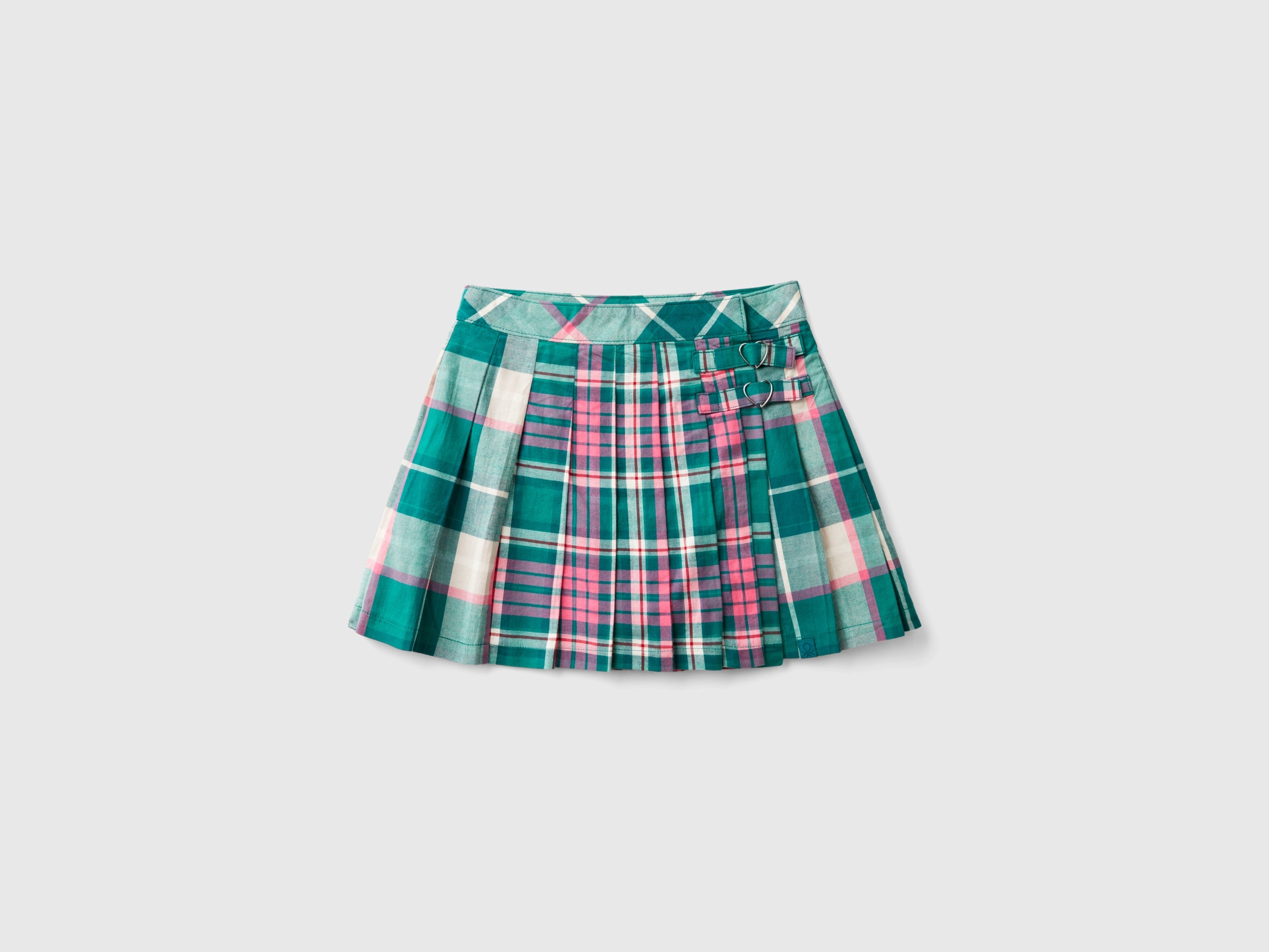 United Colors of Benetton Gonna Scozzese Pieghe Cotone Taglia M