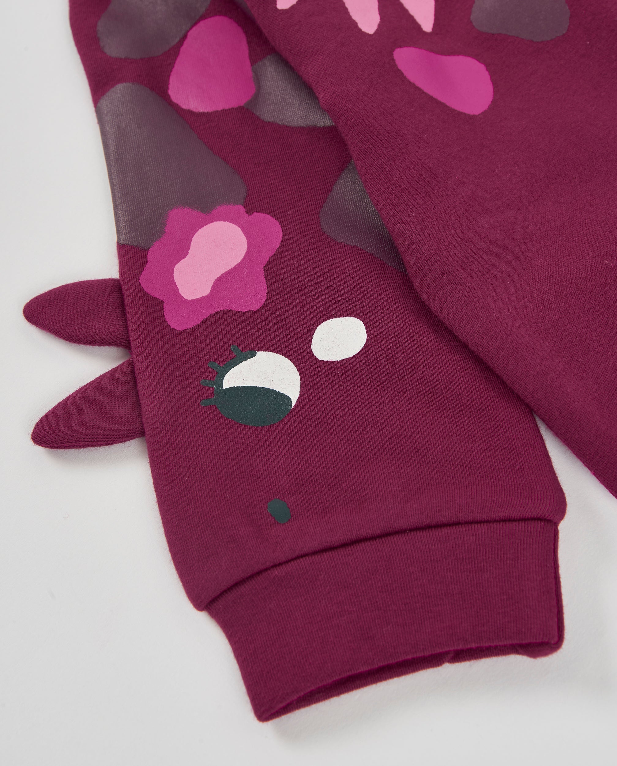 TucTuc Felpe Giacca Bambina Bordeaux Bottoni Fiore