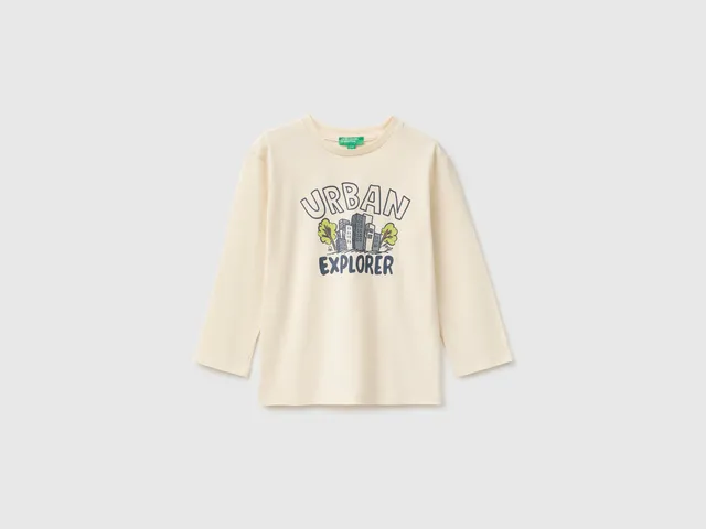 United Colors of Benetton T-Shirt Cotone Bio Stampa Bambino
