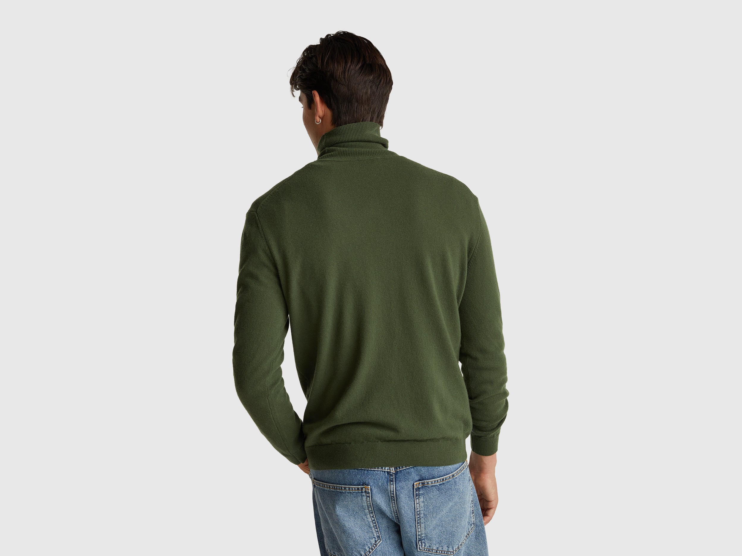 United Colors of Benetton Dolcevita Lana Merino Verde Oliva L