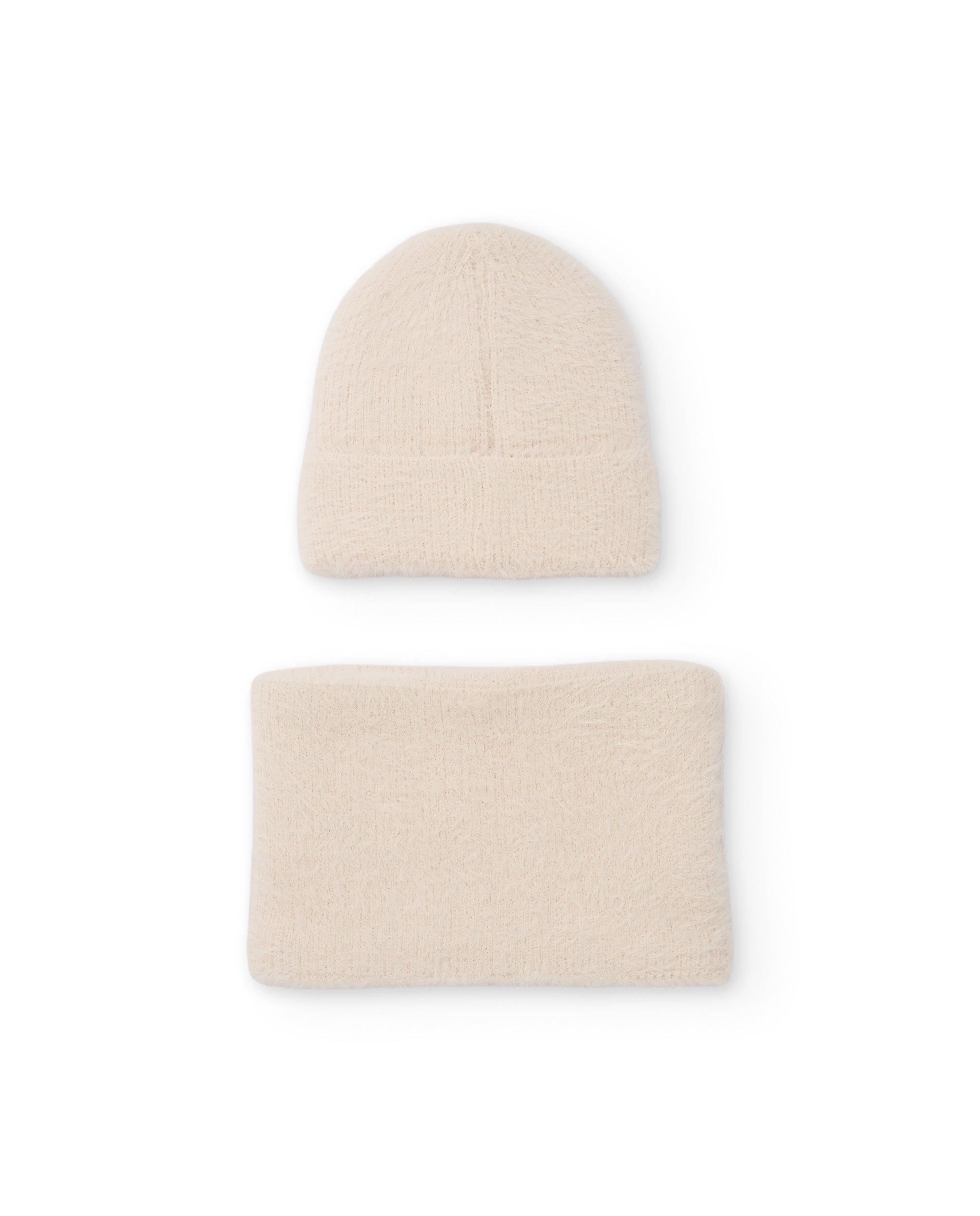 TucTuc Accessori Set Tricot Ecrù Berretto Scaldacollo