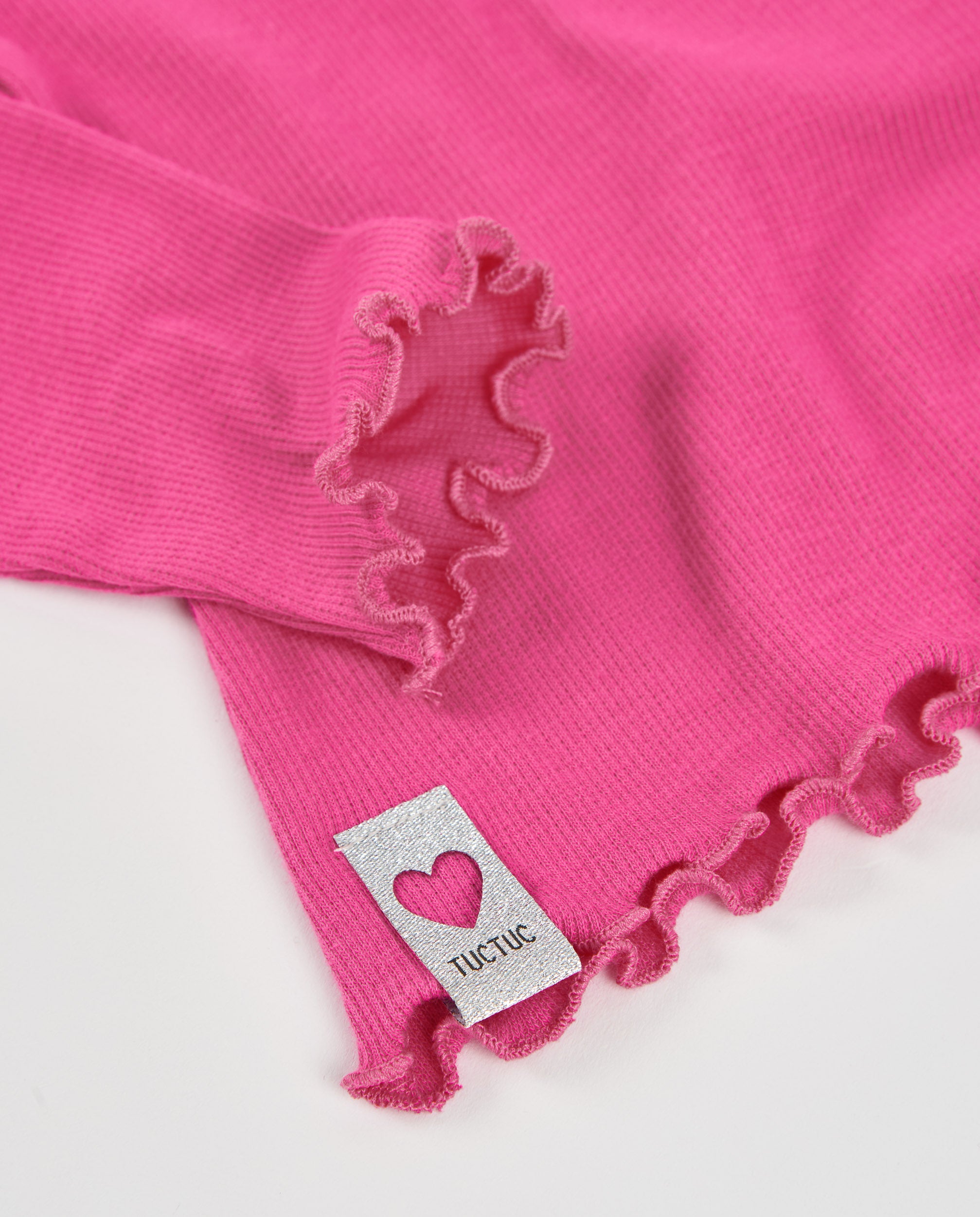 TucTuc Magliette t-shirt bambina maniche lunghe rosa cuori