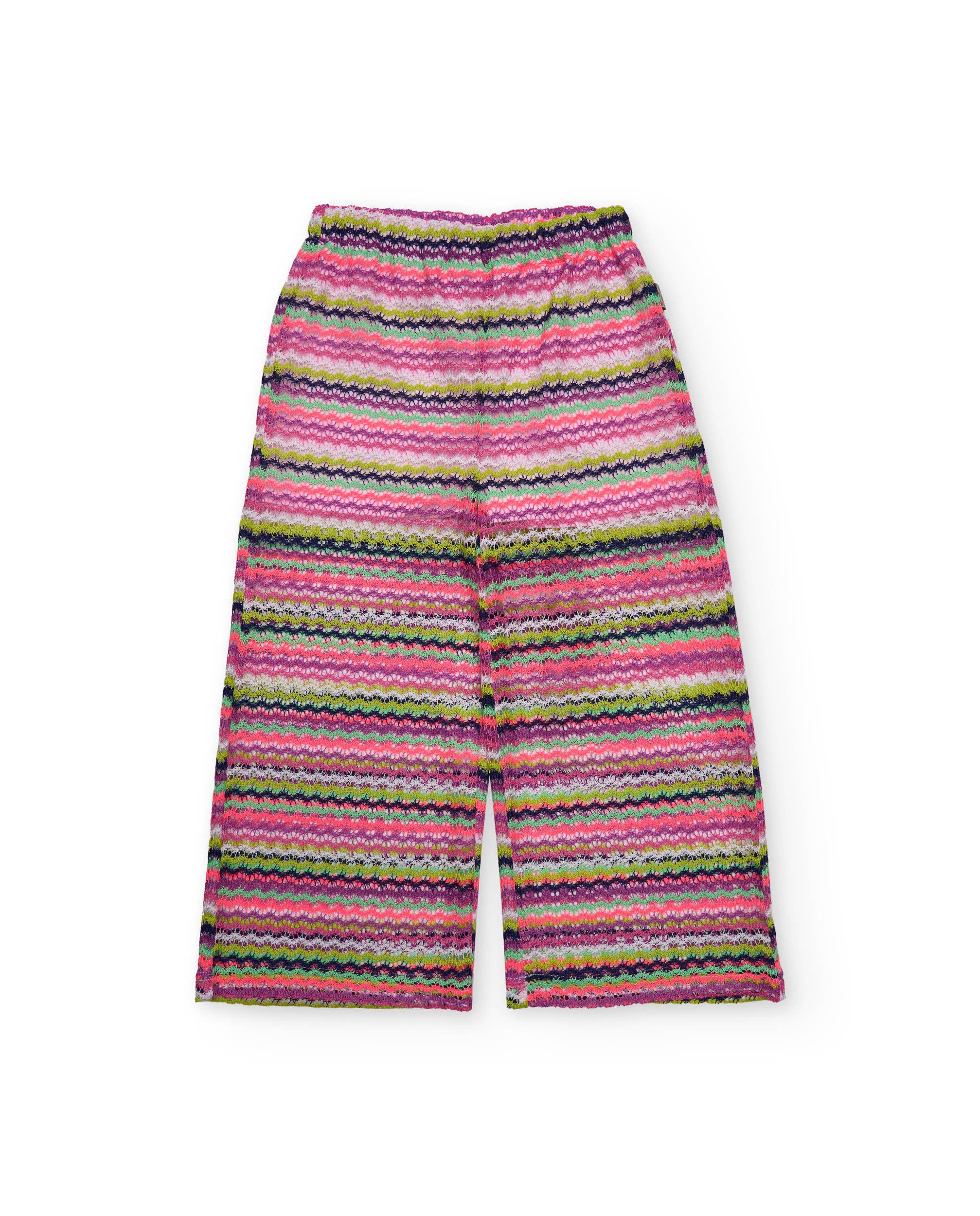TucTuc Pantaloni Maglia Zig Zag Rosa Bambina