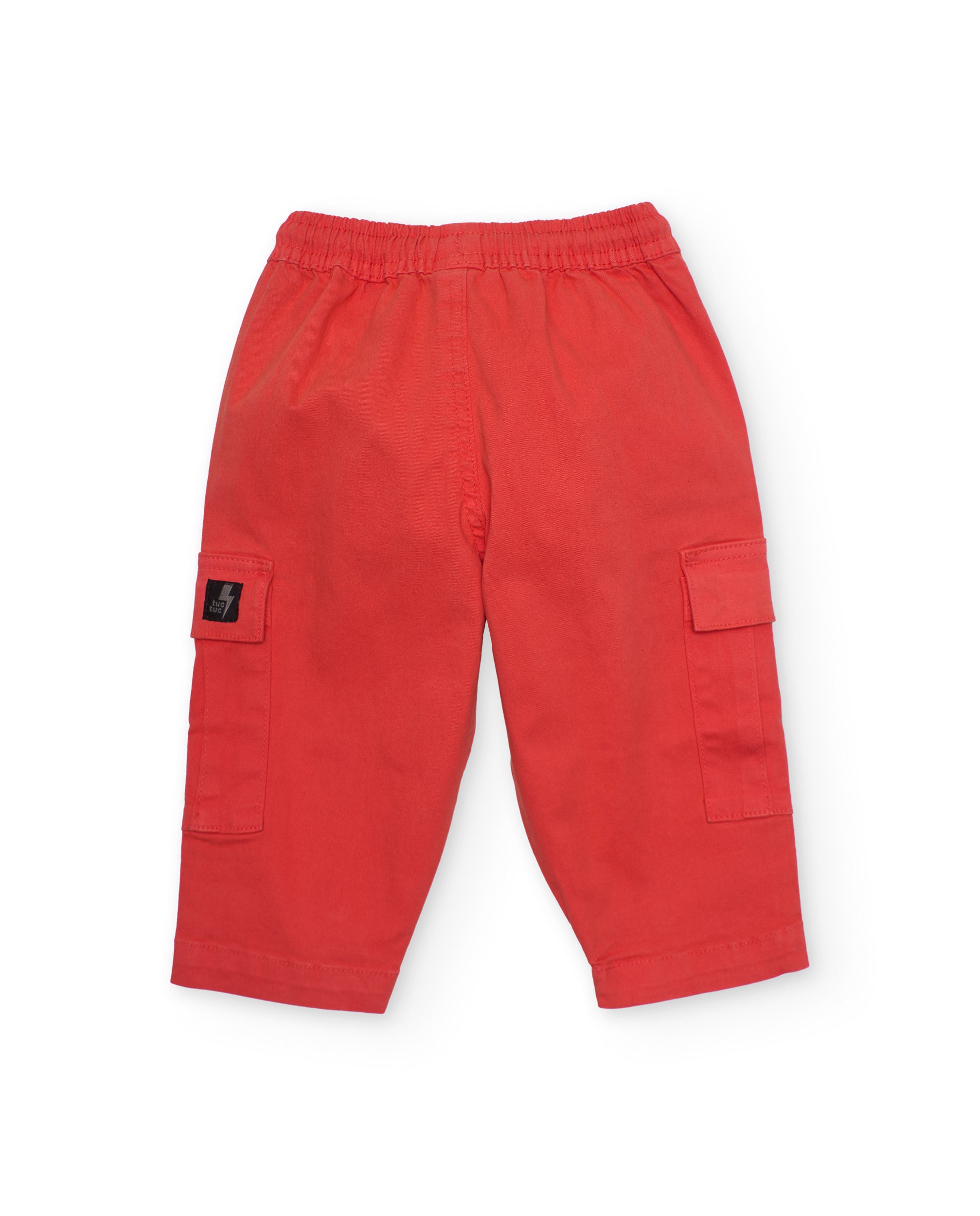 TucTuc Pantaloni cargo bambino tasche laterali rosso