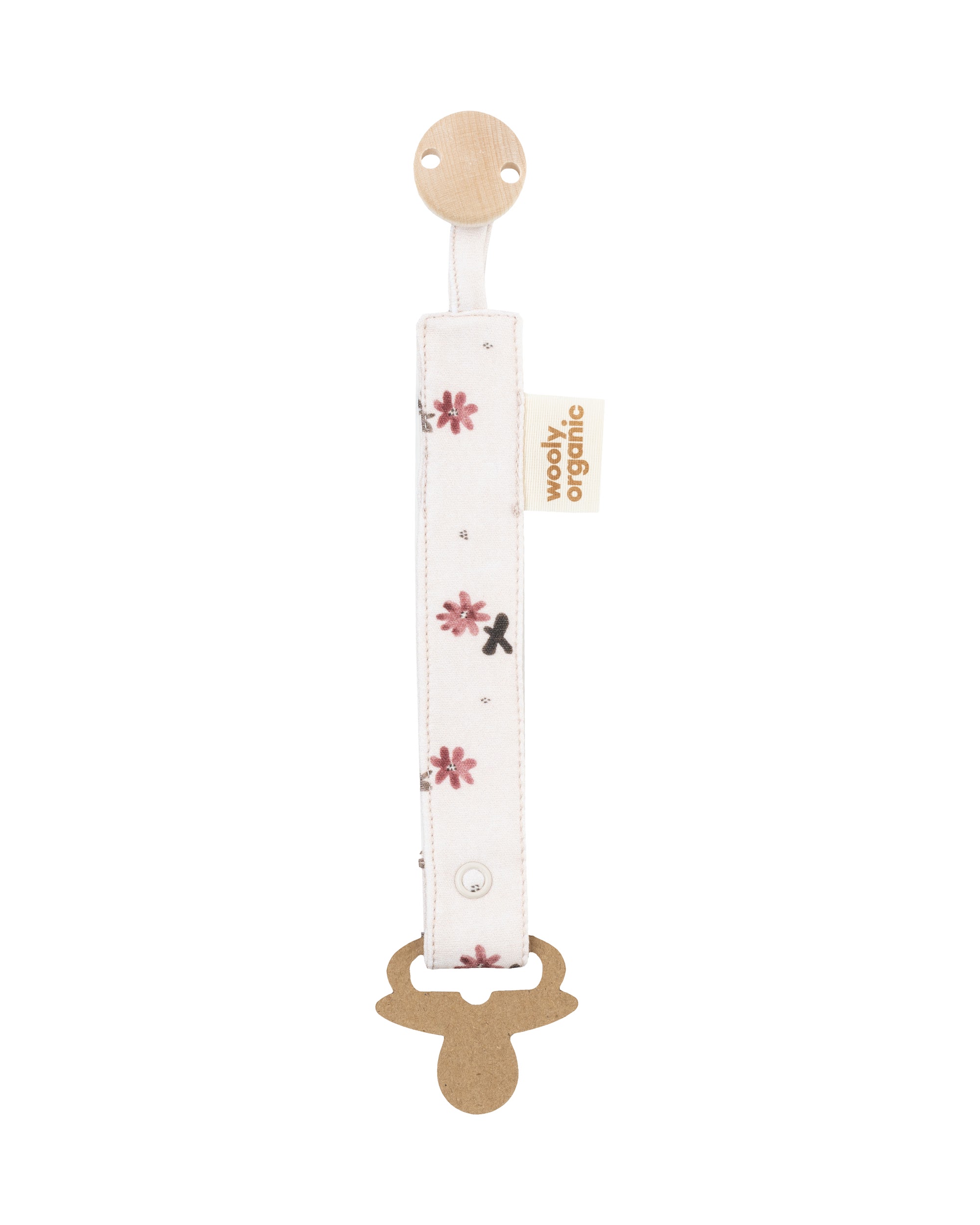 Woolly Organic Pacifier Clip AW26 catenella ciuccio Nordic Flora