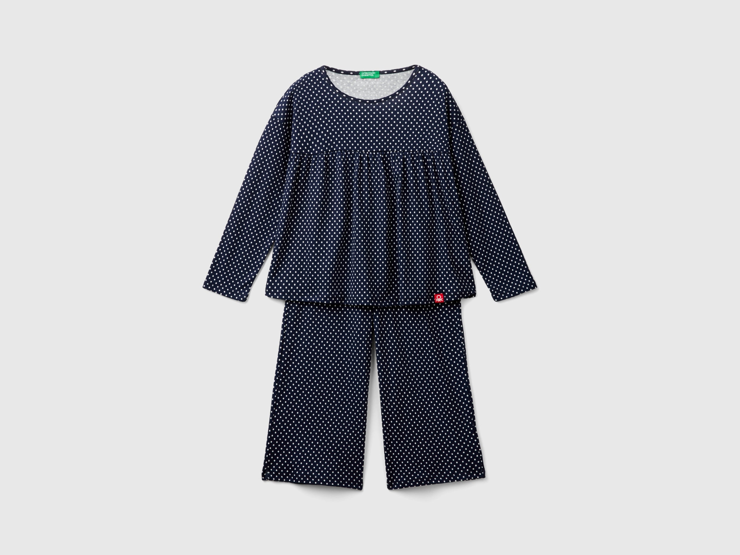 United Colors of Benetton pigiama pois cotone biologico