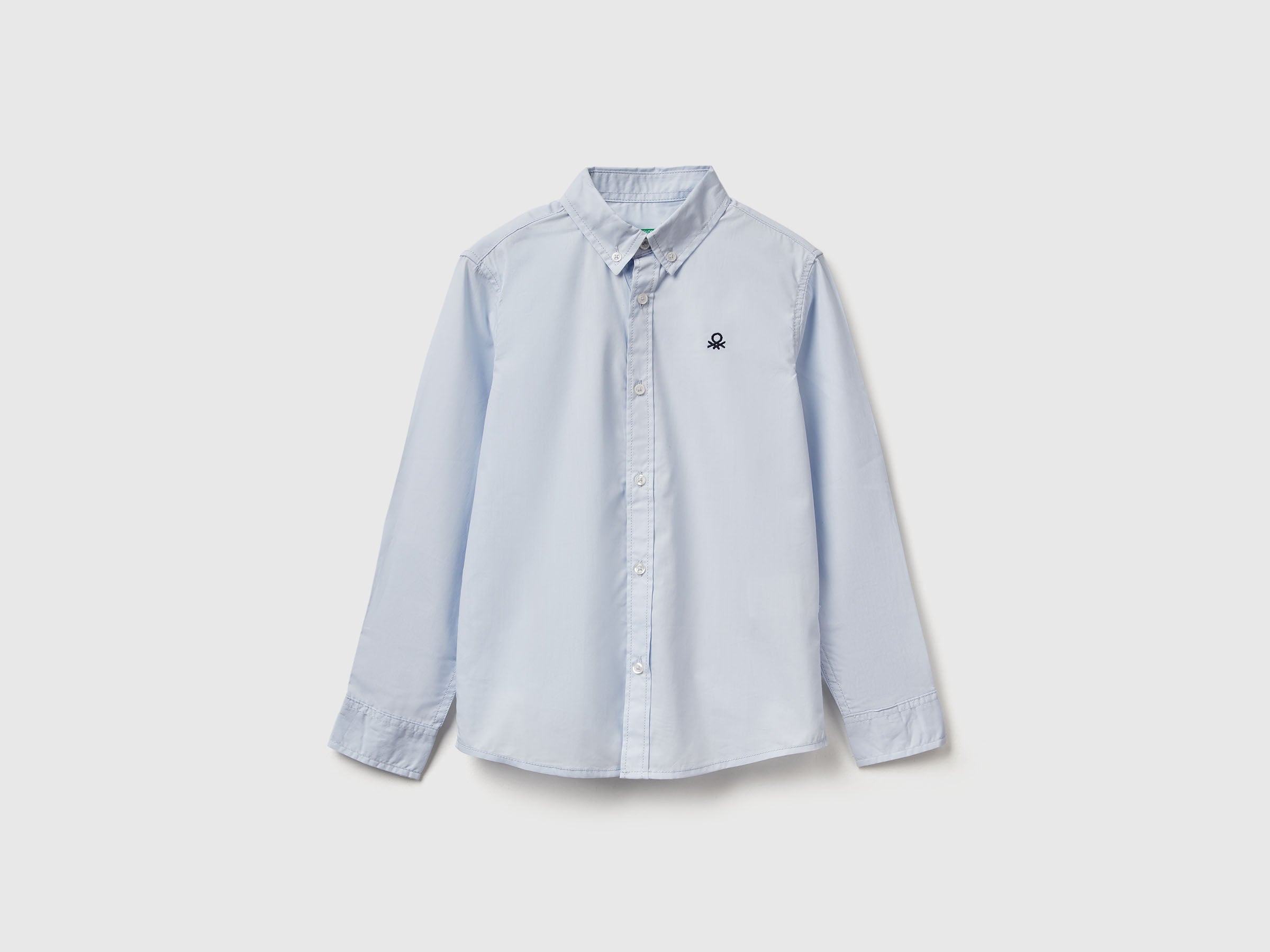 United Colors of Benetton camicia azzurra cotone taglia L