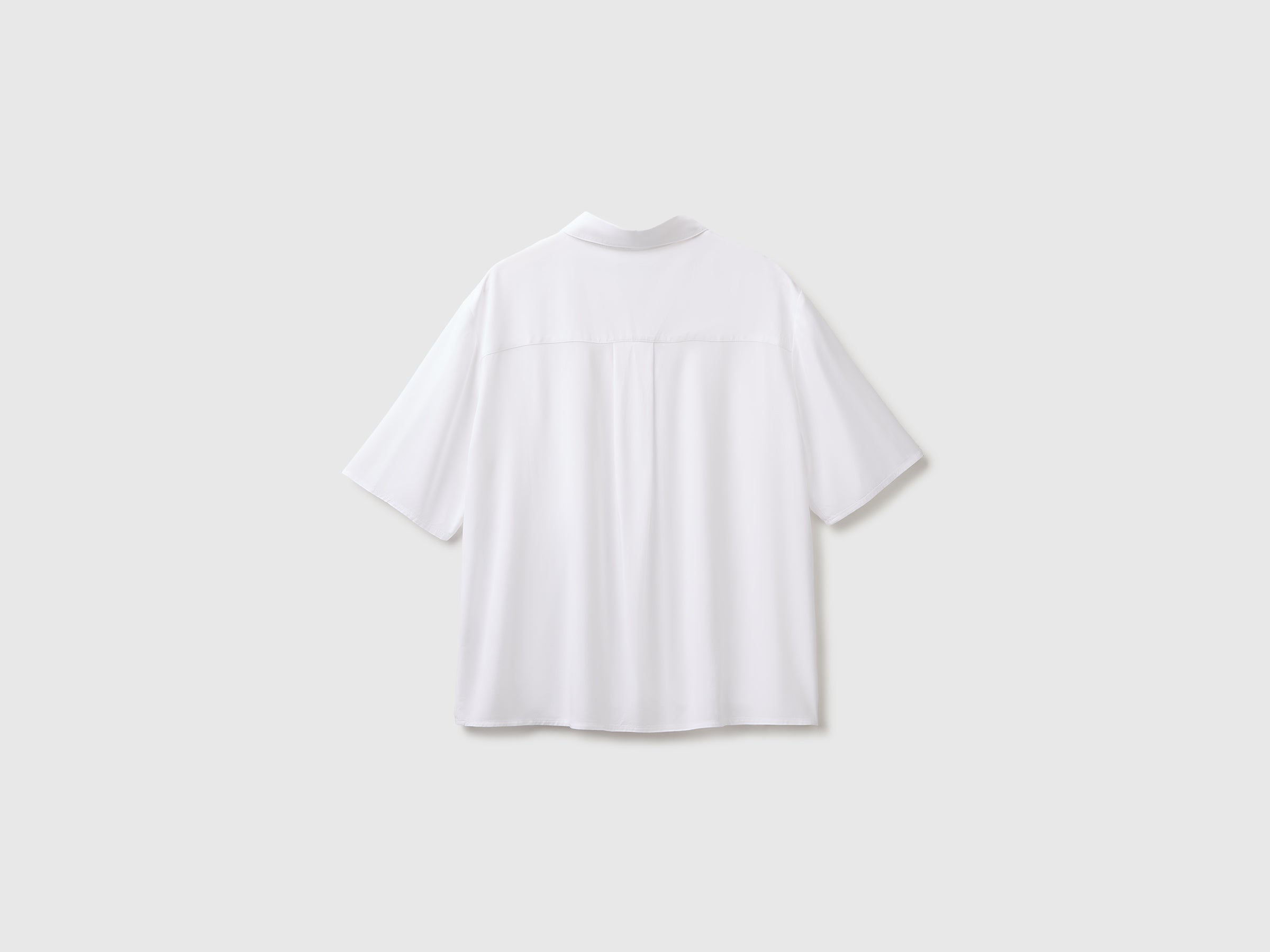 United Colors of Benetton Camicia Viscosa Manica 3/4 Tinta Unita